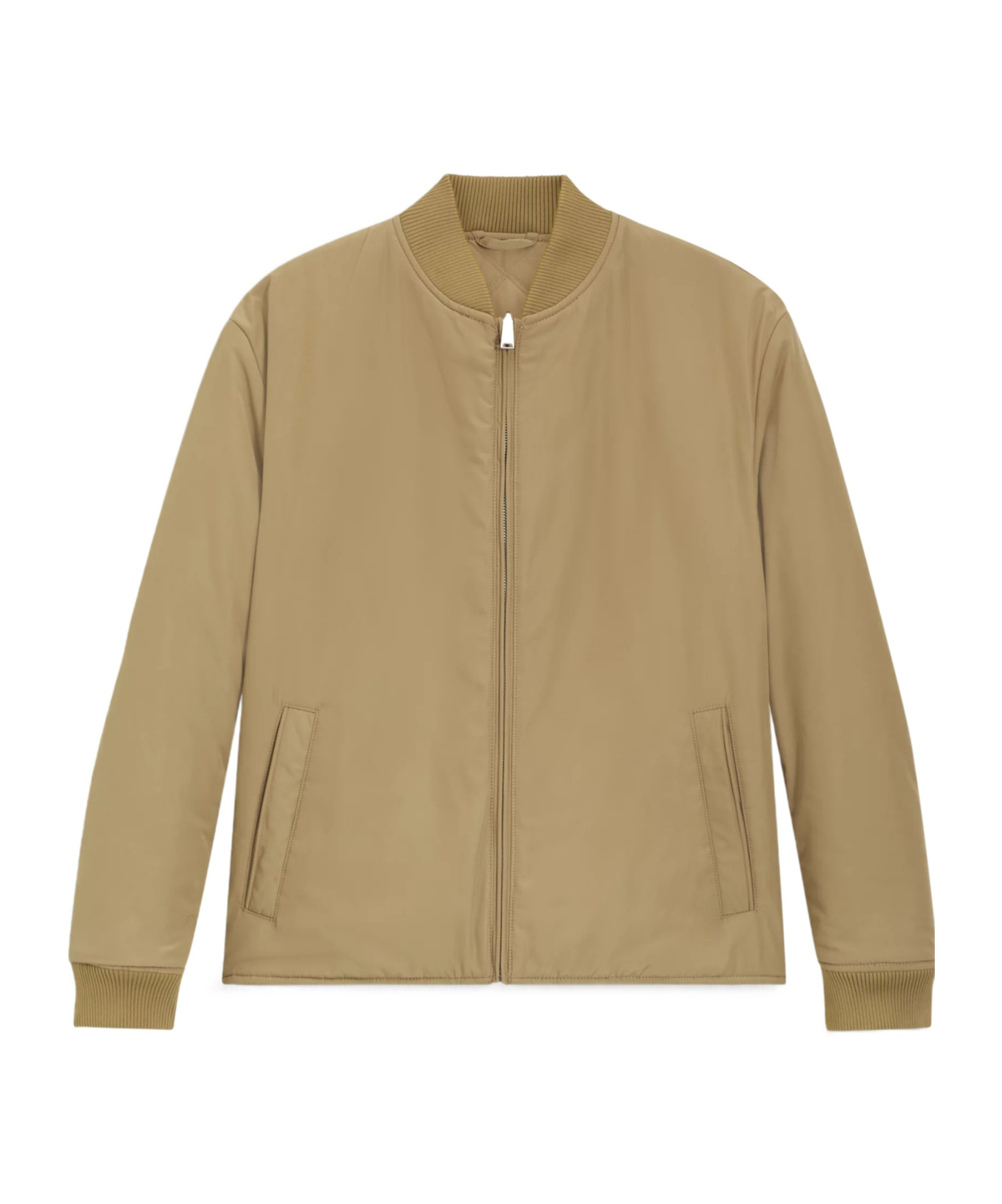 Hugo Boss Long-sleeved Hooded Cotton Jacket In Khaki