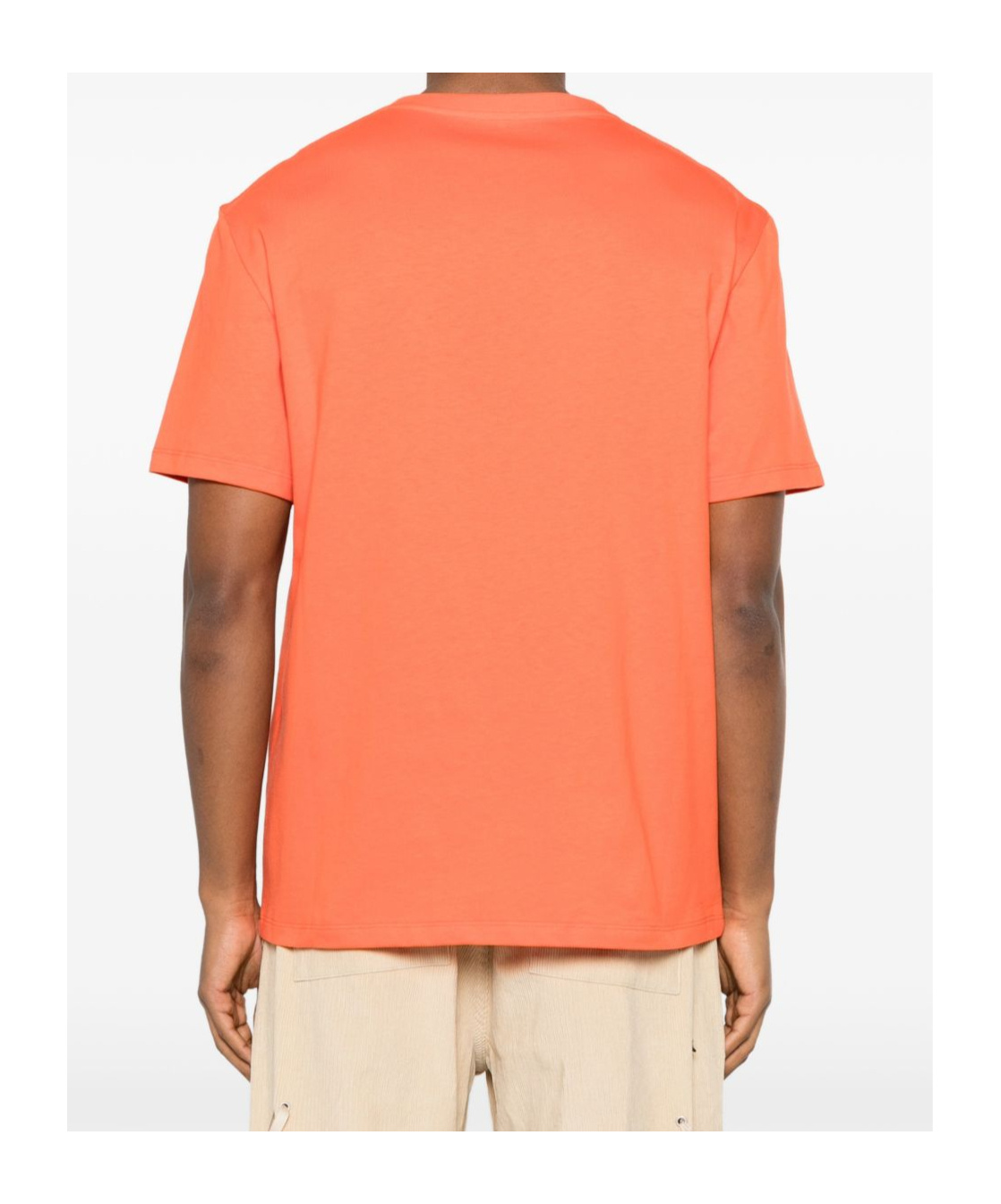 Loewe Logo-embroidered Cotton-jersey T-shirt In Orange