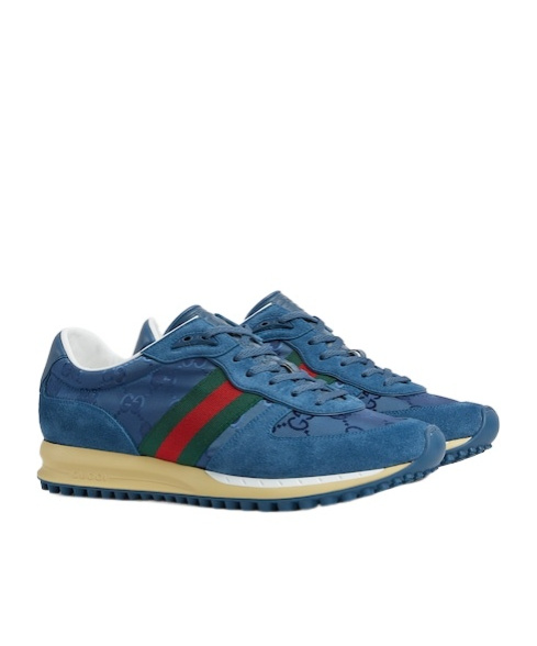 Gucci Men's Nora Suede And Nylon Ssima Retro Sneakers