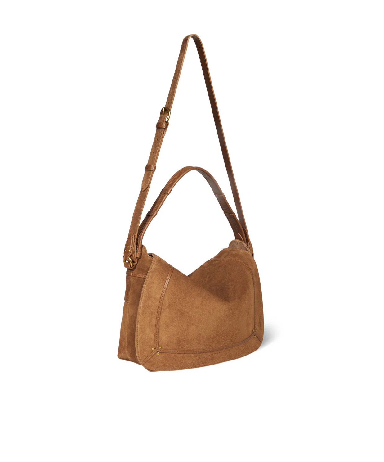 Jérôme Dreyfuss Jerome Dreyfuss Pepito Large Suede Bag In Brown