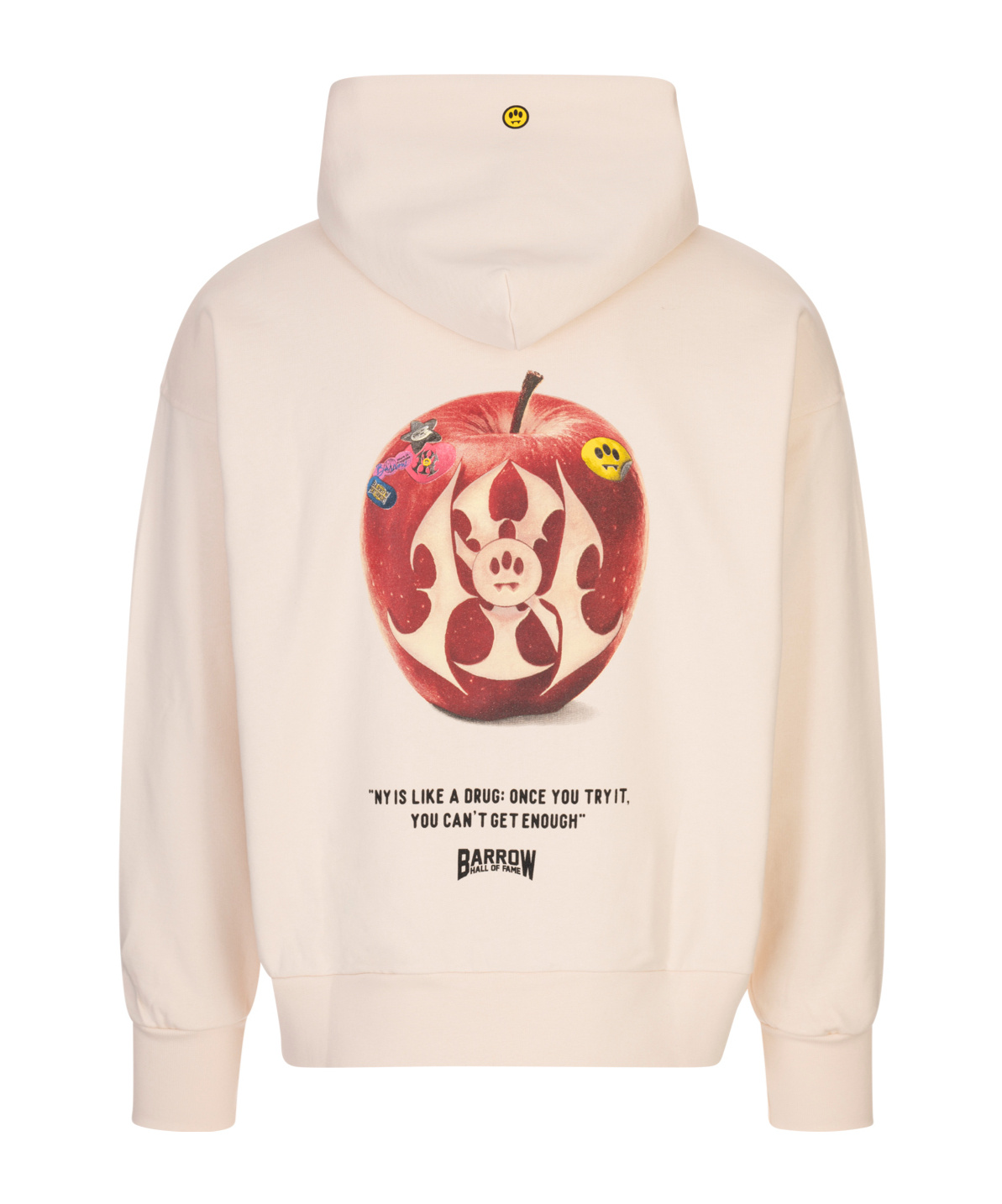 Barrow Printed Hooded Sweatshirt In Neutral