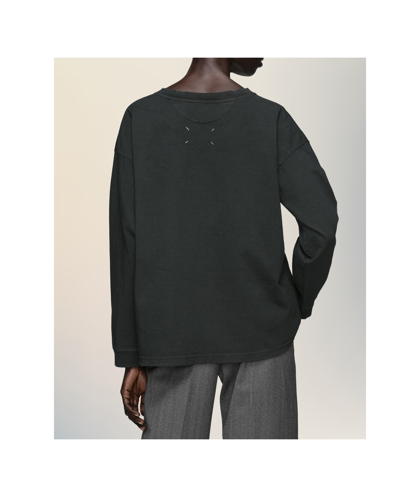 Maison Margiela Bingo T-shirt Woman Carbon In Black