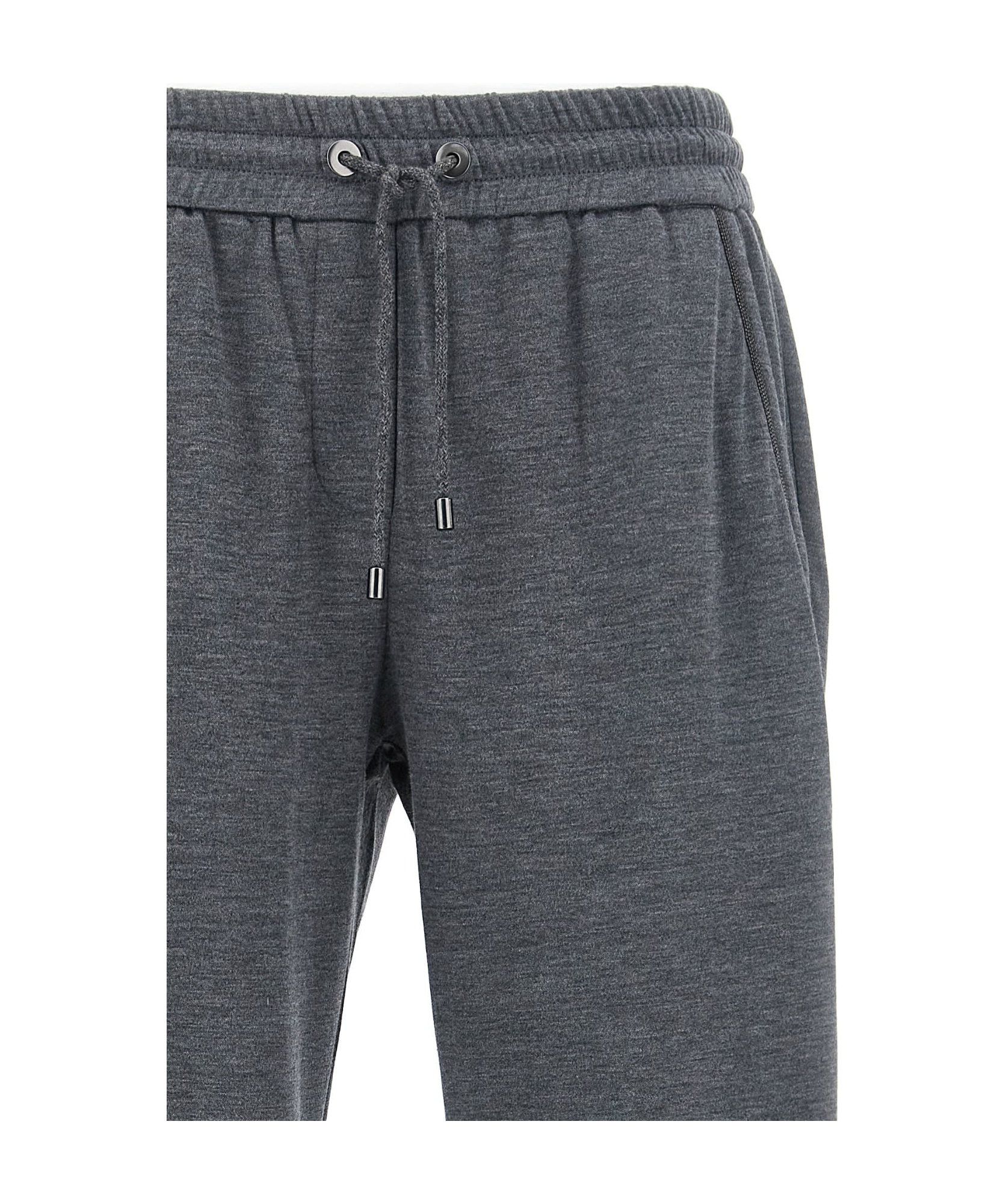 Brunello Cucinelli Tapered-leg Drawstring Track Pants In Black