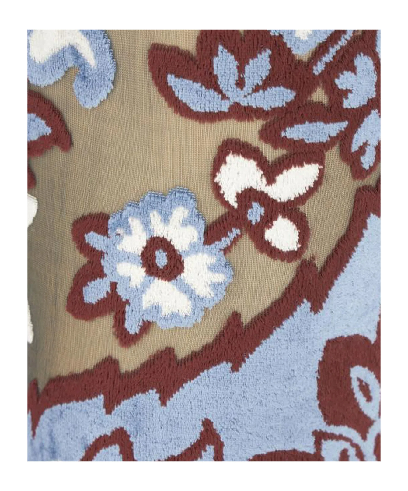 Etro Floral Velvet Jacquard Flared Pants In Multicolor