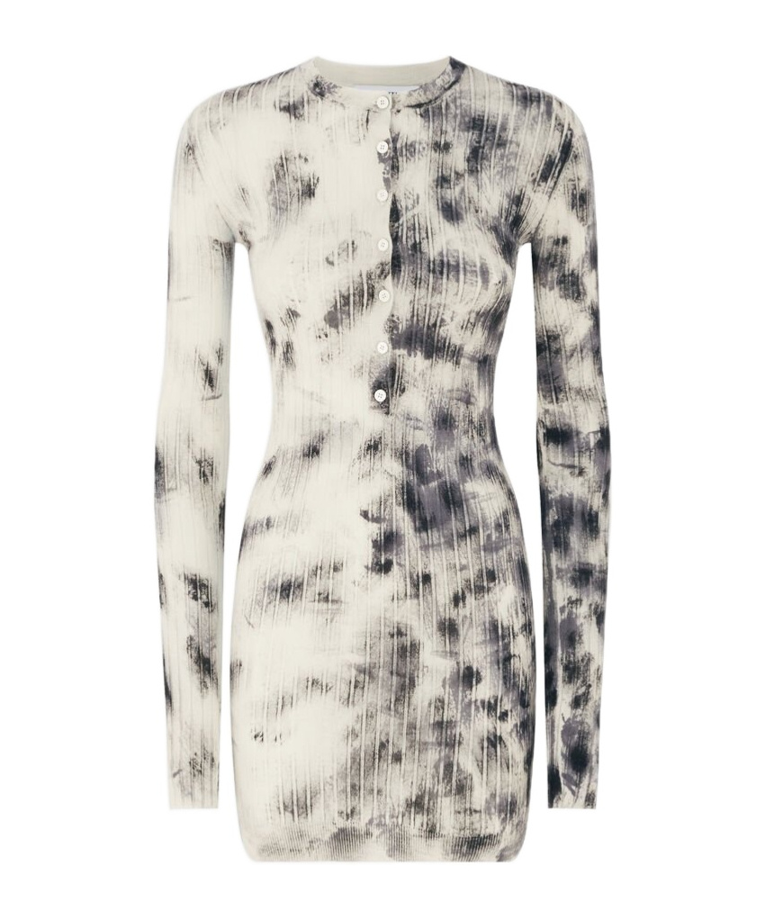 Attico Long-sleeved Dress In White
