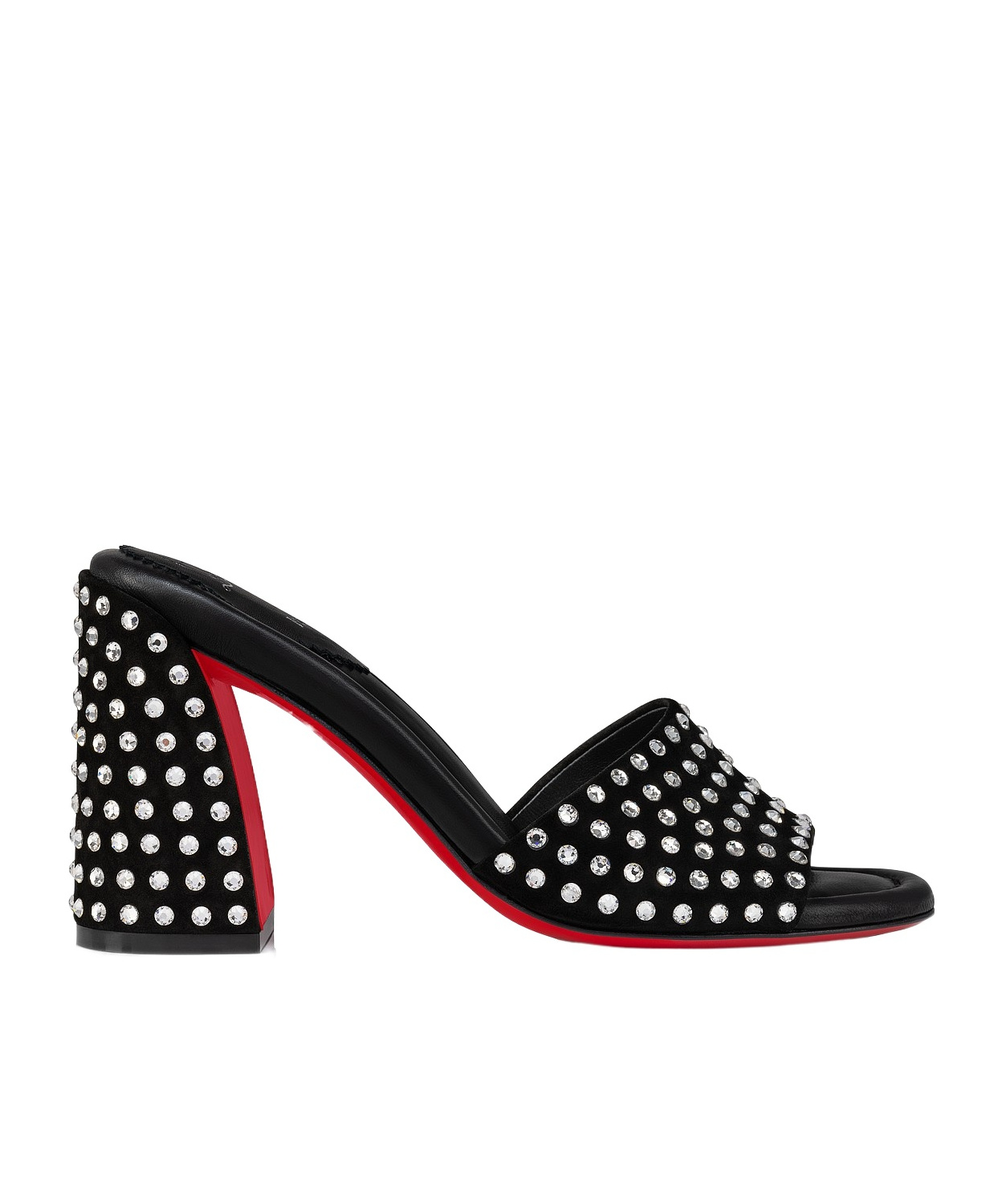 Christian Louboutin Jane Crystal Embellished Slide Sandal In Black