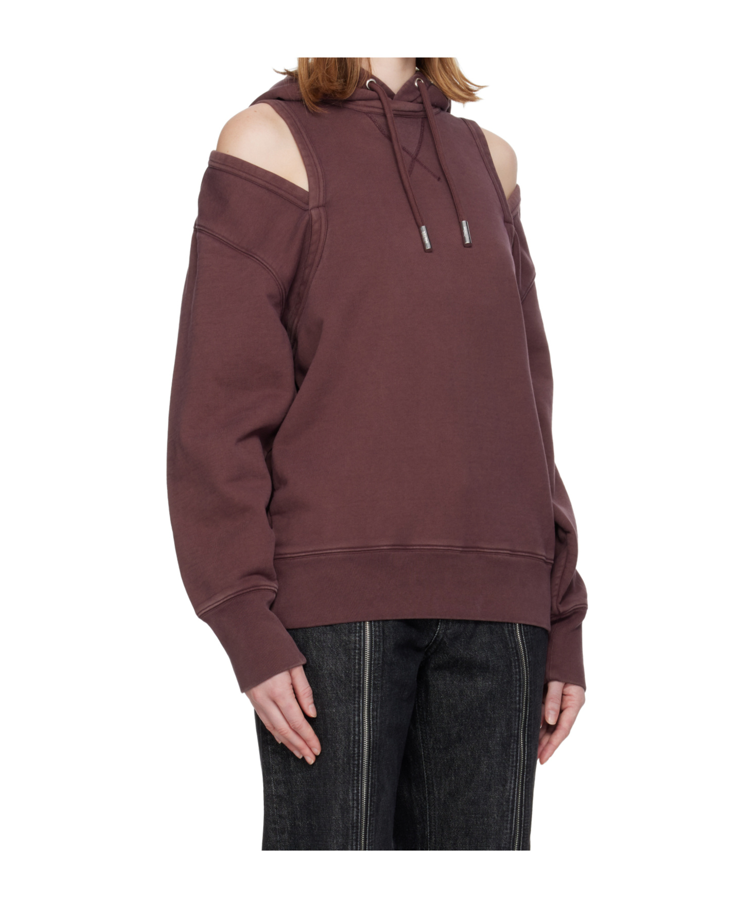 Jean Paul Gaultier Long-sleeved Sweatshirt In Burgundy
