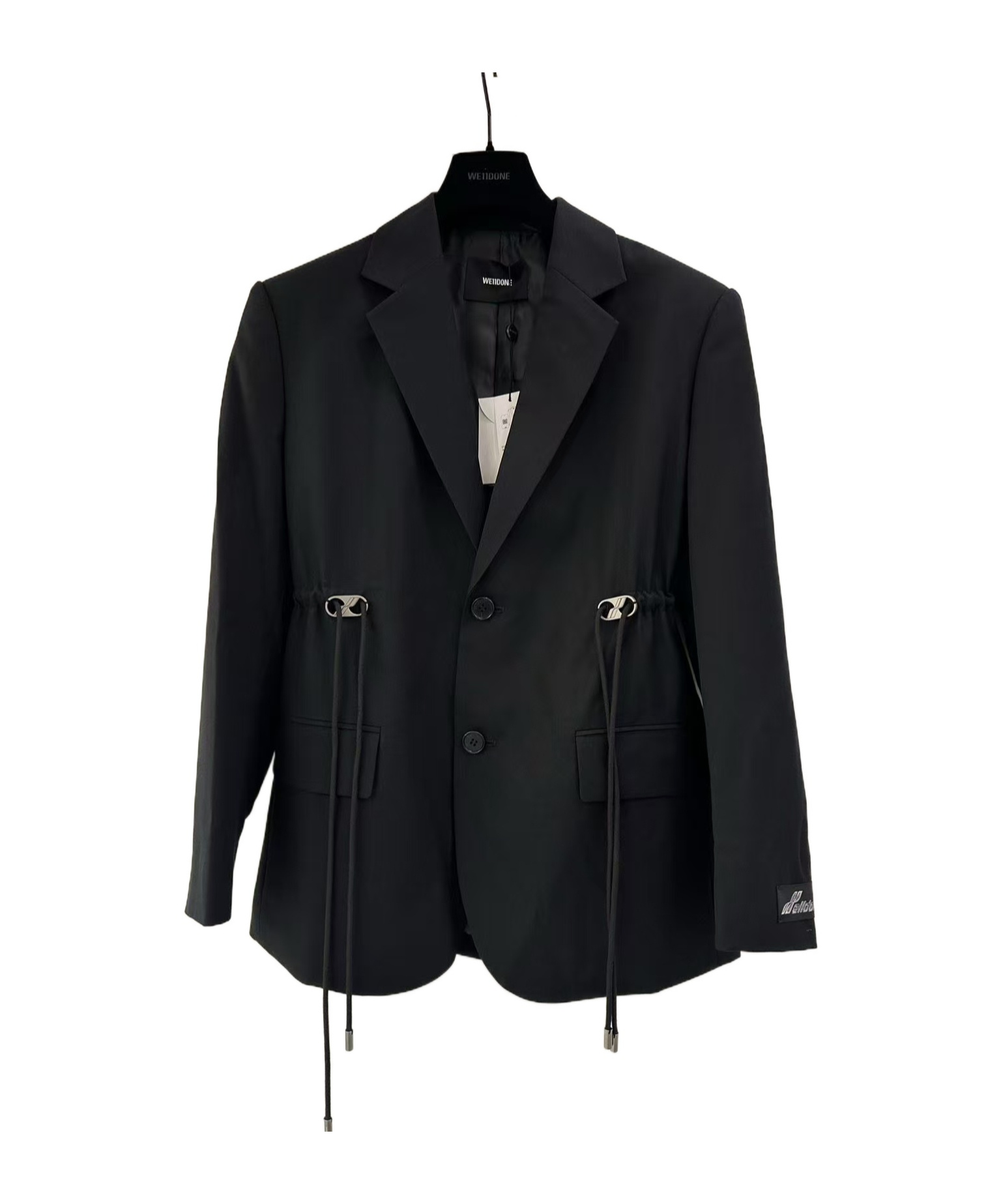 We11 Done Notched Lapel Blazer In Black
