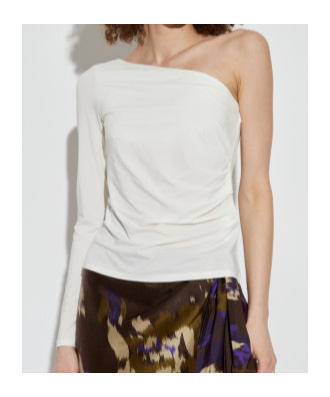 Max Mara Spluga One-shoulder Top In White