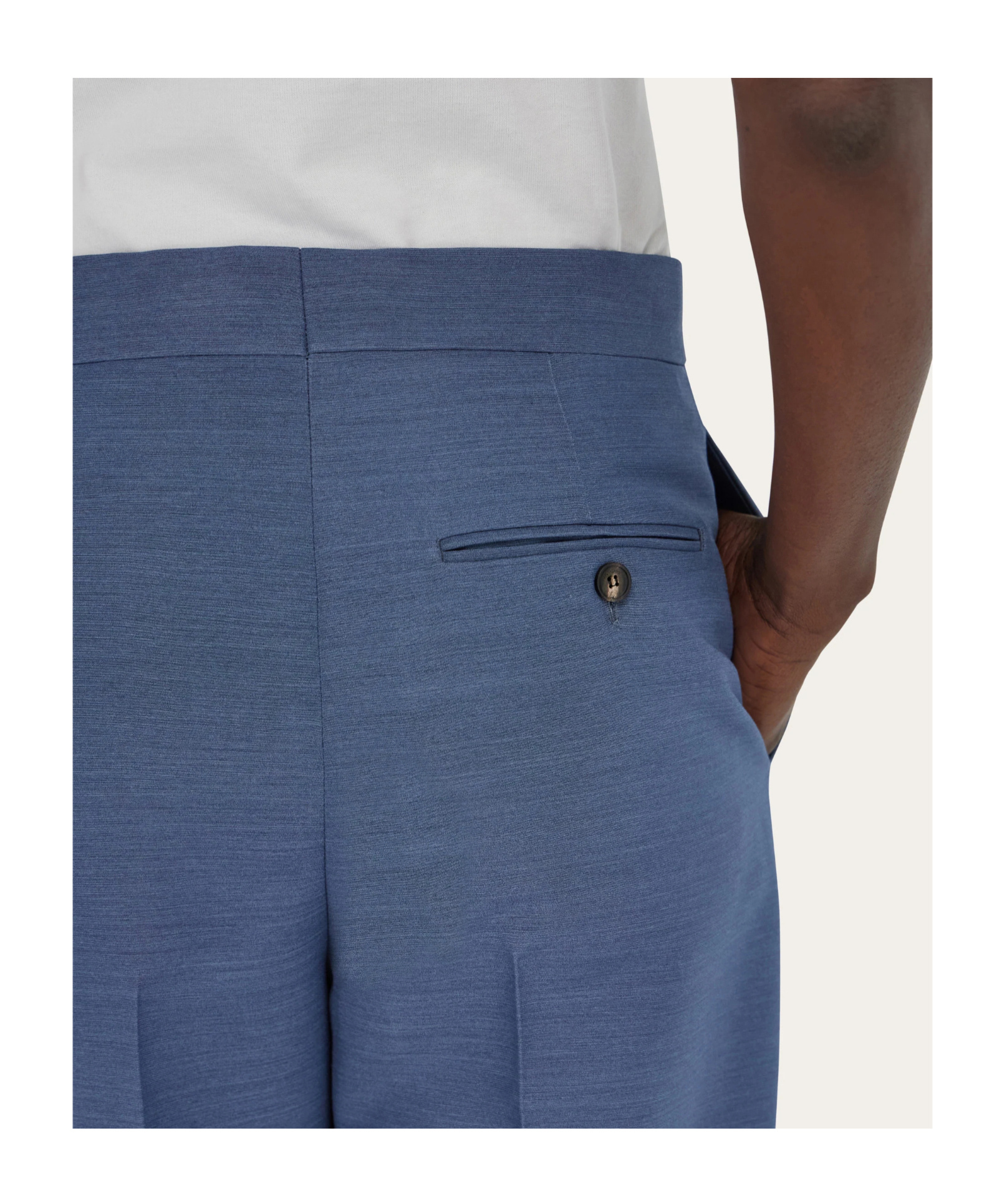Ferragamo Wool Faille Trouser In Blue