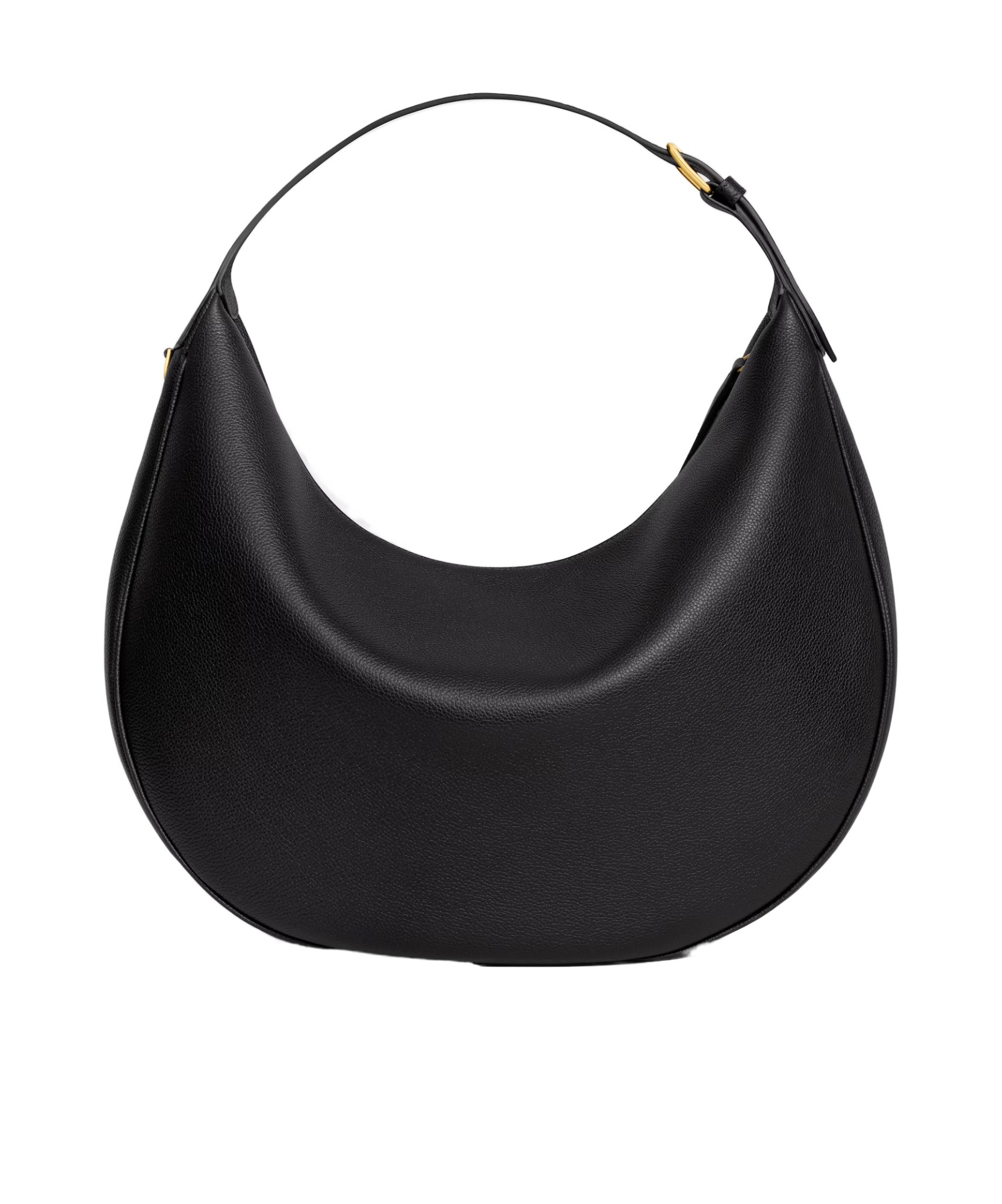 Celine Large  Lulu In Grained Calfskin In Black