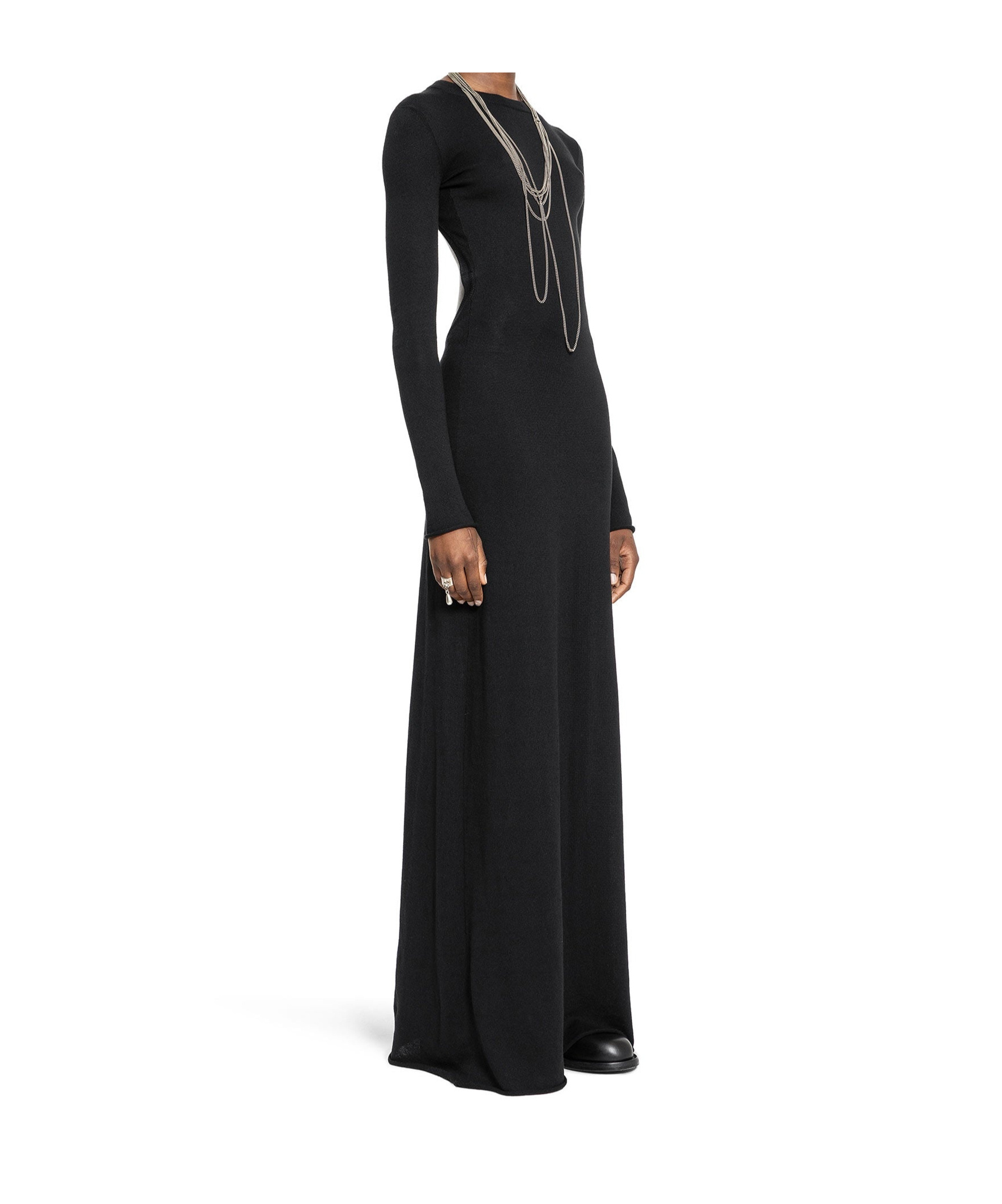 Ann Demeulemeester Long Sleeve Dress In Black