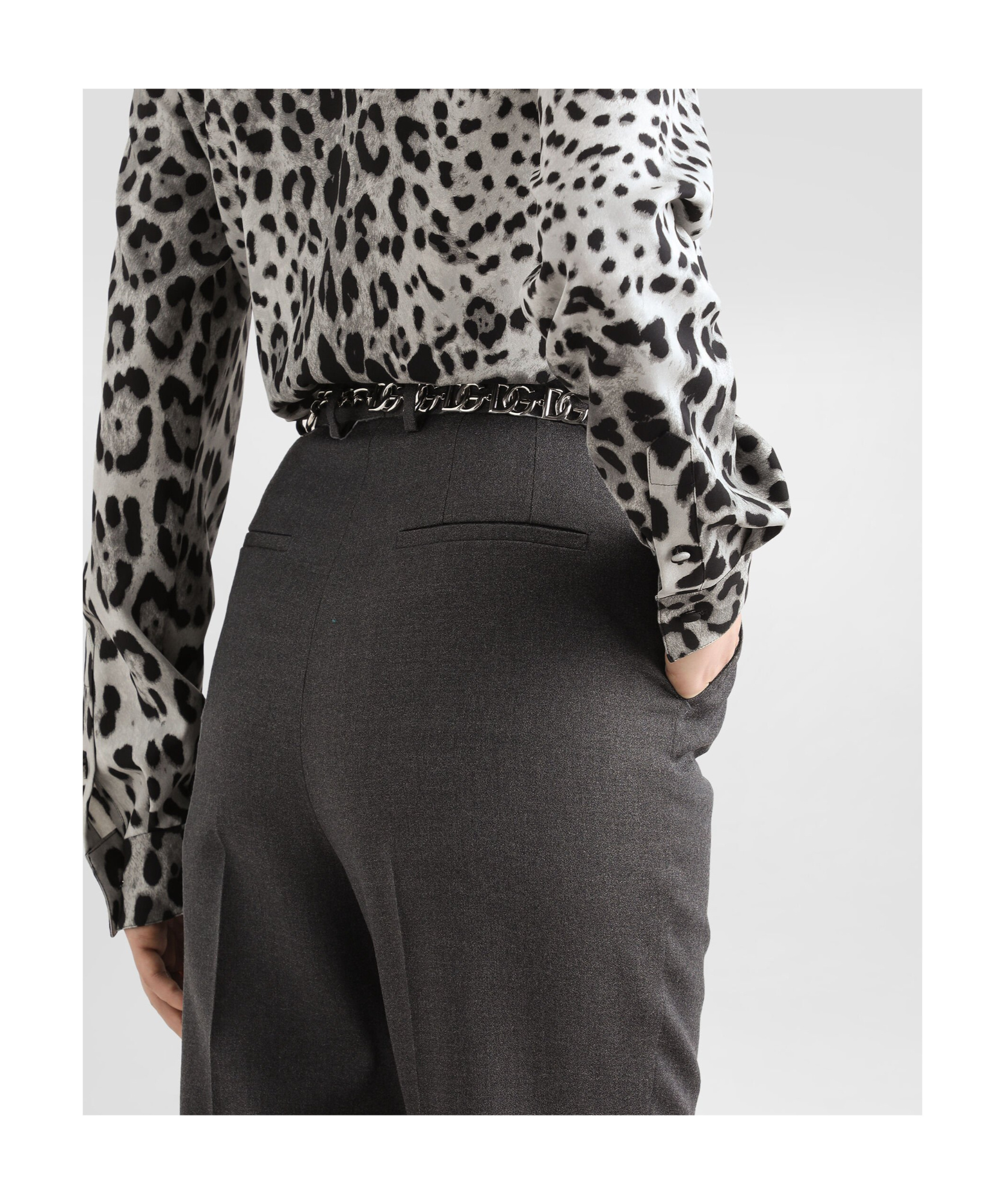 Dolce & Gabbana Pressed Crease Straight Leg Trousers In Black