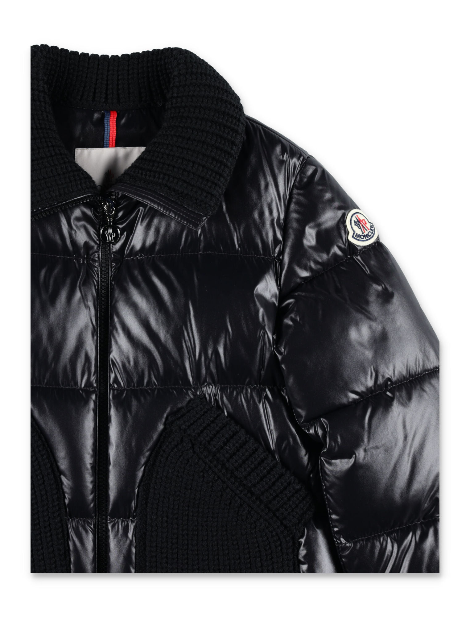 MONCLER MONCLER ENFANT LOGO PATCH PADDED JACKET