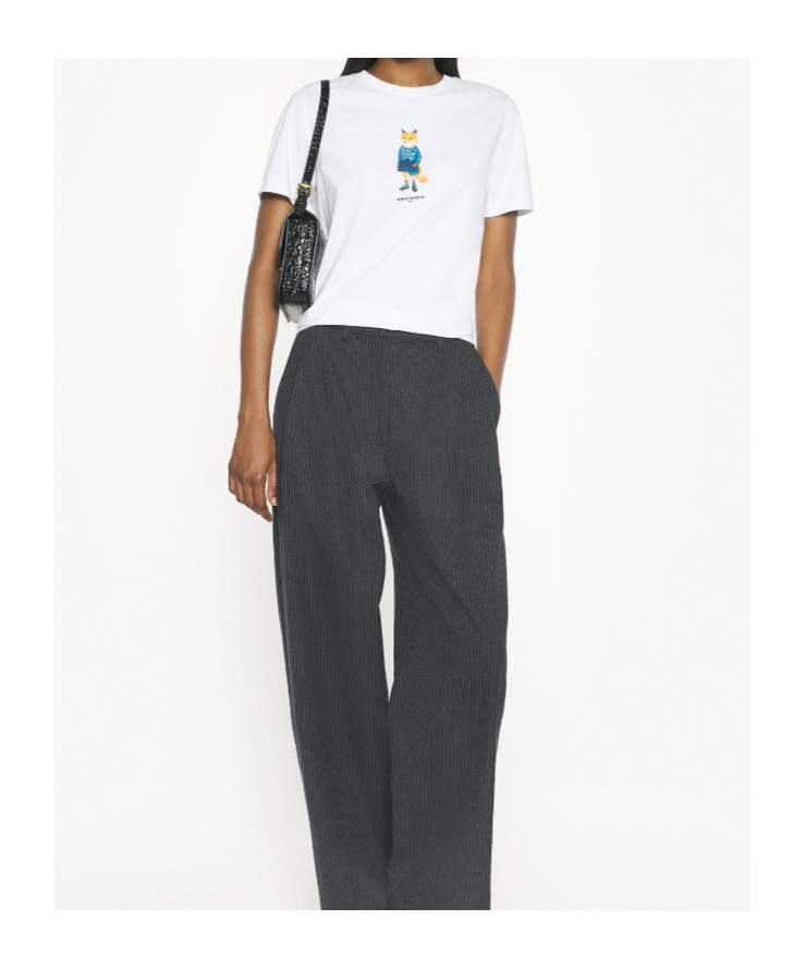 Maison Kitsuné Dressed Fox Print Cotton T-shirt In Multi