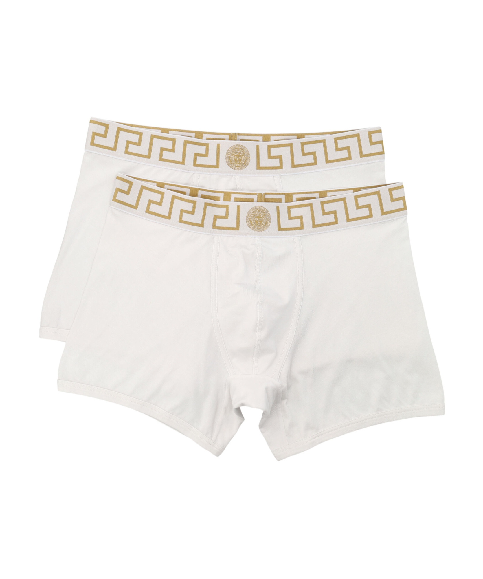 Versace Two-pack White Greca Border Boxer Briefs In White