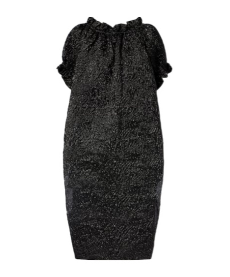 Simone Rocha Gathered Midi Dress In Black