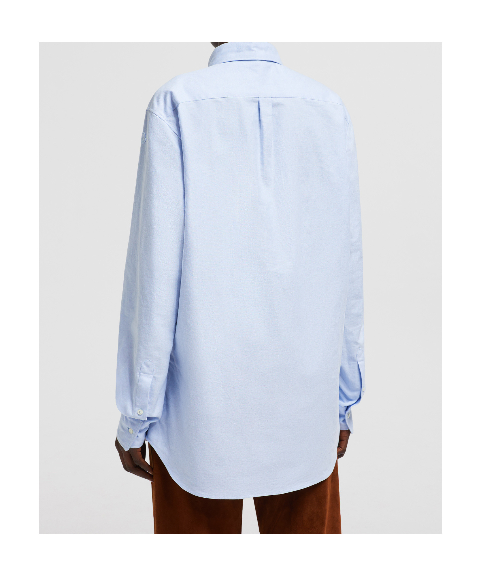 Moncler Long-sleeved Shirt In Blue
