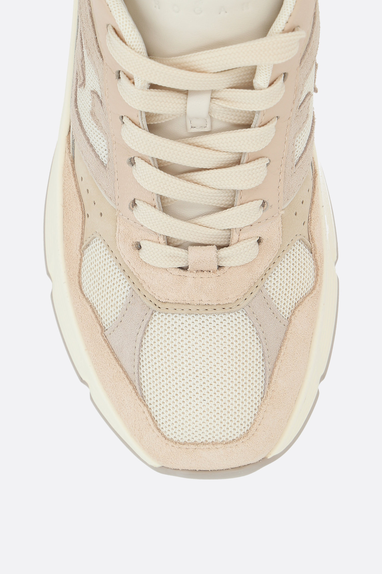 Hogan Lace-up Low-cut Sneakers In Nude