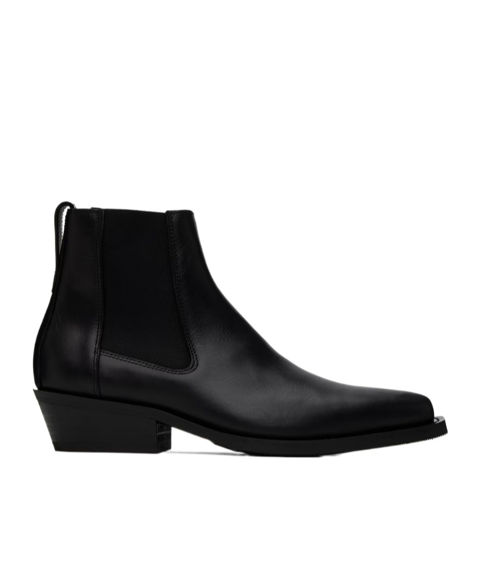 Our Legacy Cyphre Leather Ankle Boots In Black