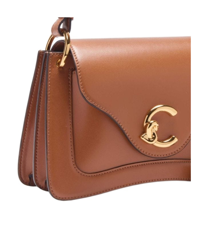 Coccinelle C-me Flip Shoulder Bag In Brown