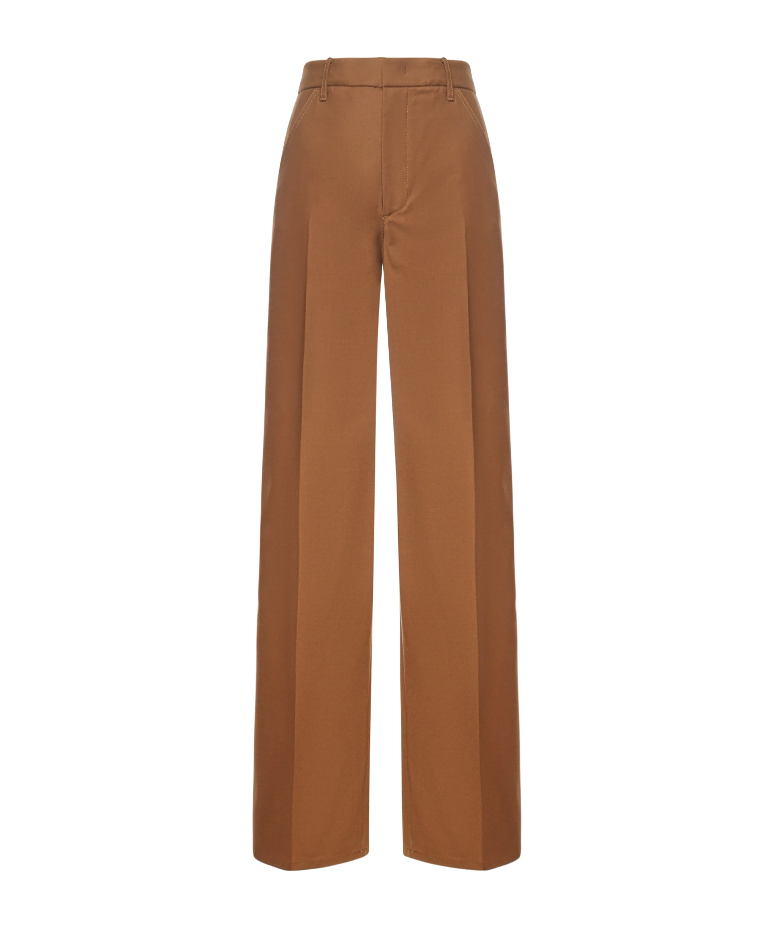 Dondup Belt Loops Wide Trousers In Brown