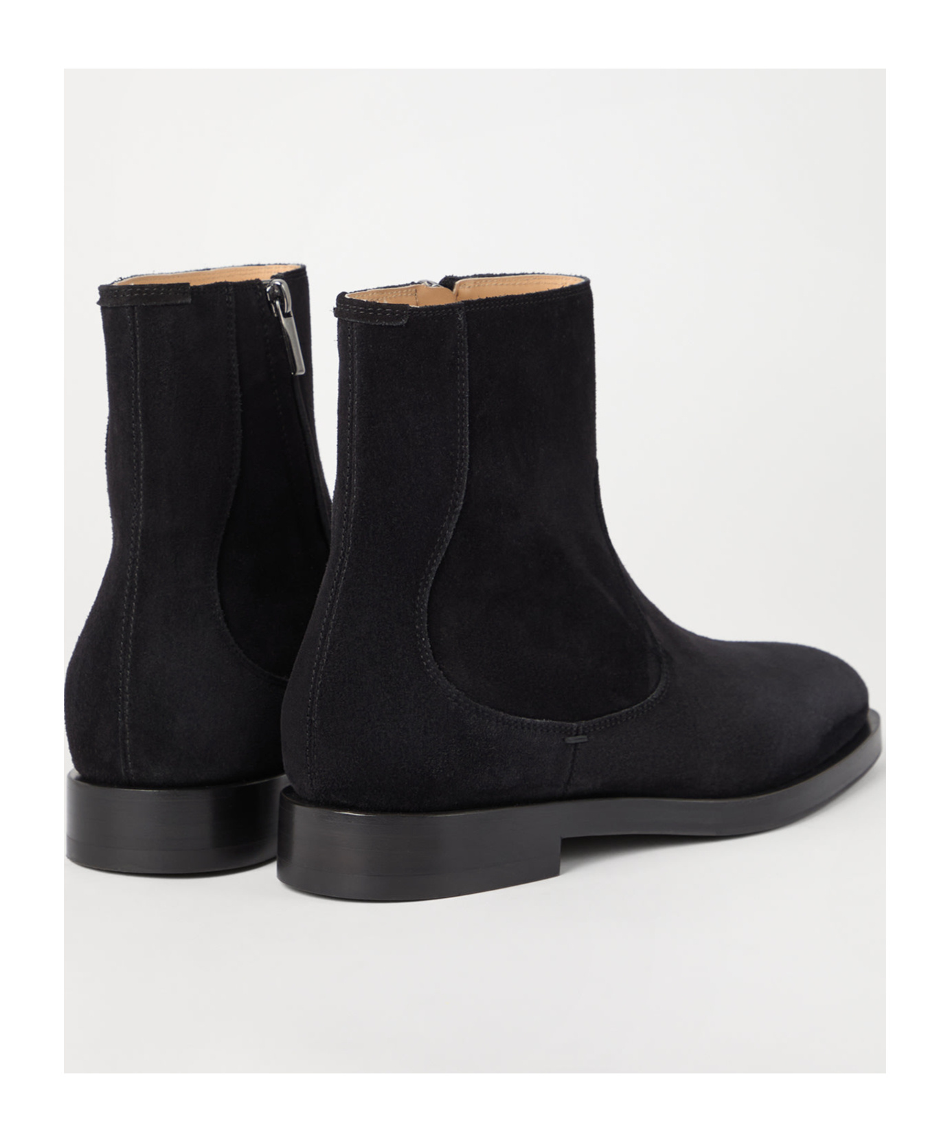Brunello Cucinelli Suede Chelsea Boots In Black