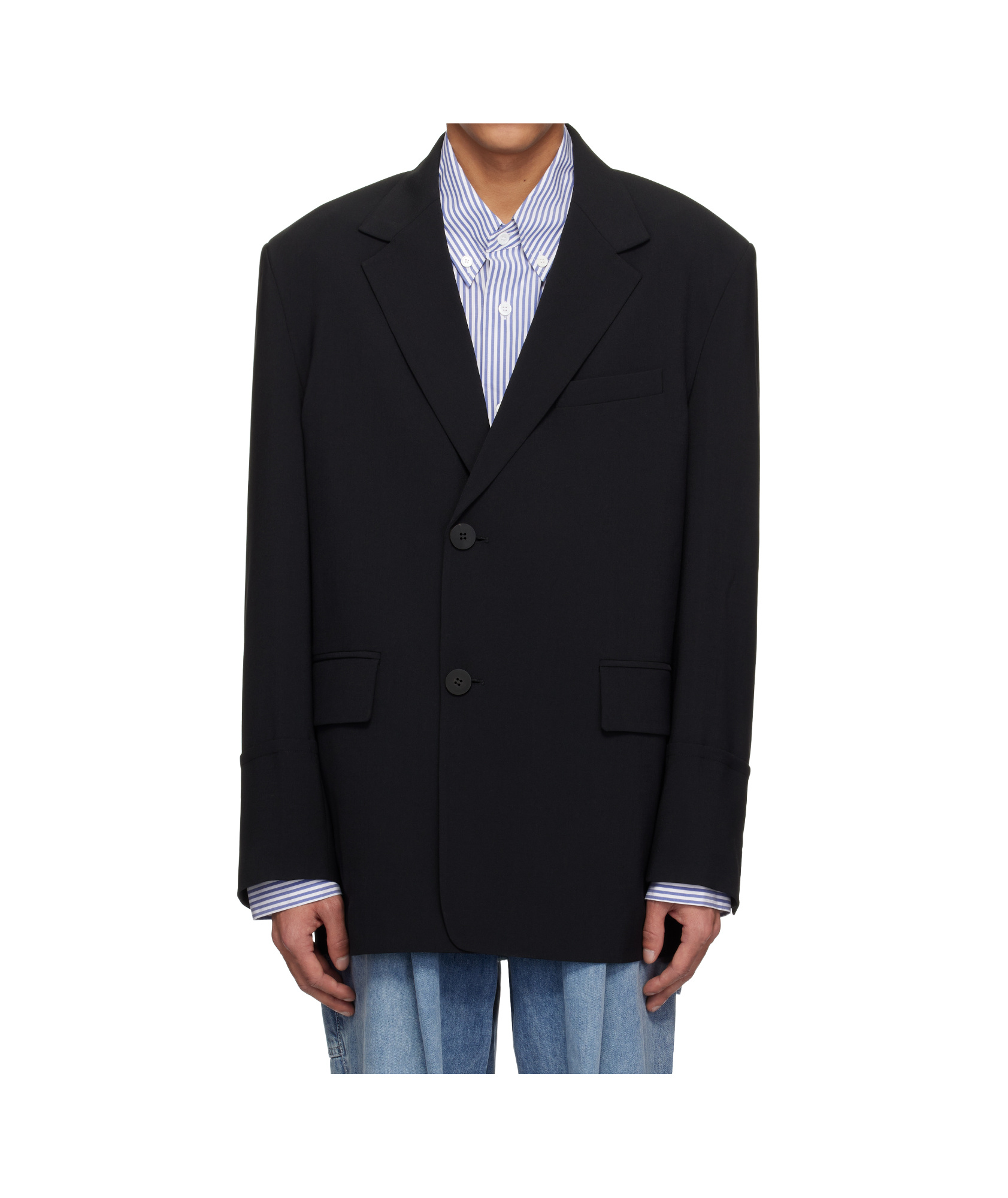 Wooyoungmi Black Two Button Single Blazer In Black