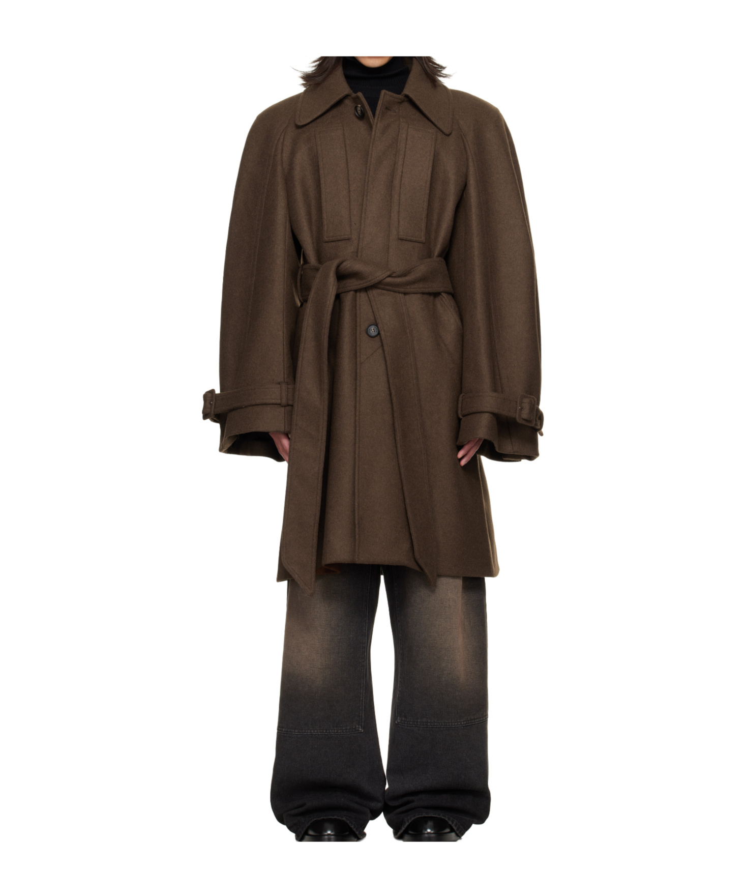 Egonlab Long Raglan Coat In Multi