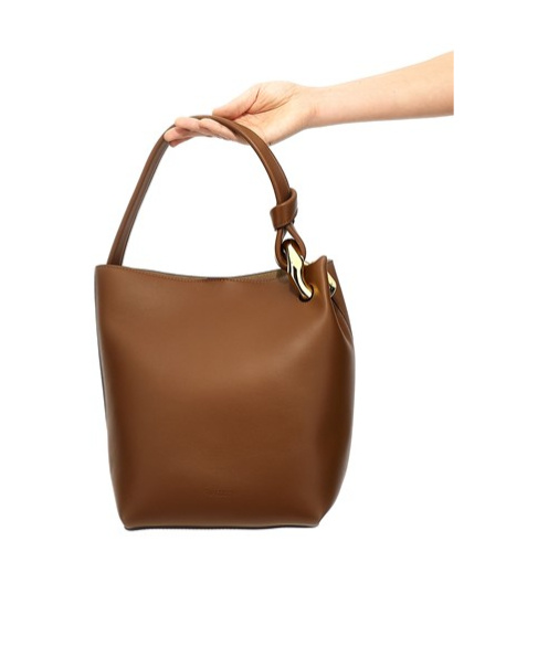 Jw Anderson The Jwa Corner Bucket Tote Bag In Brown