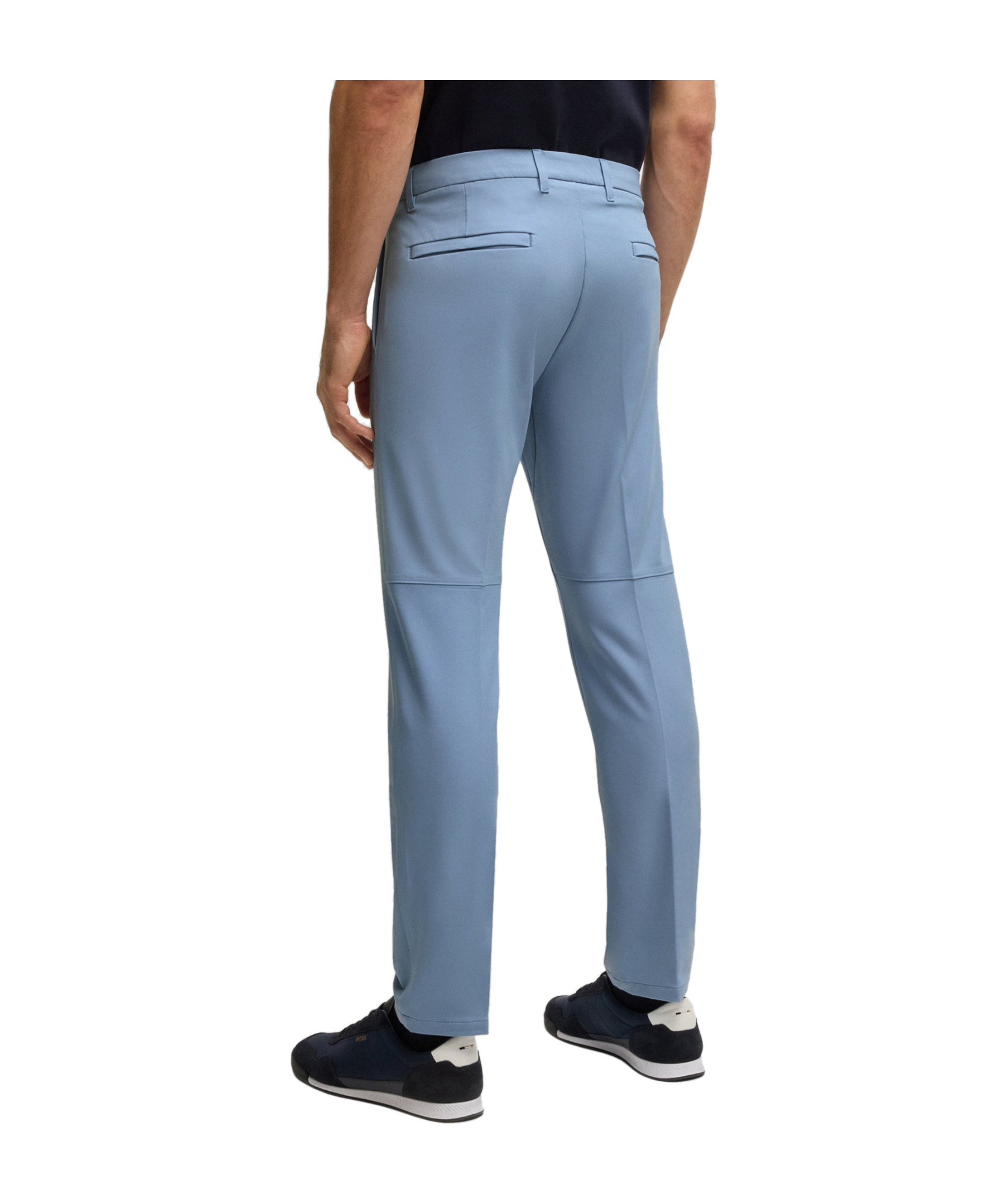 Hugo Boss Slim-fit Chinos In Stretch-cotton Gabardine In Blue