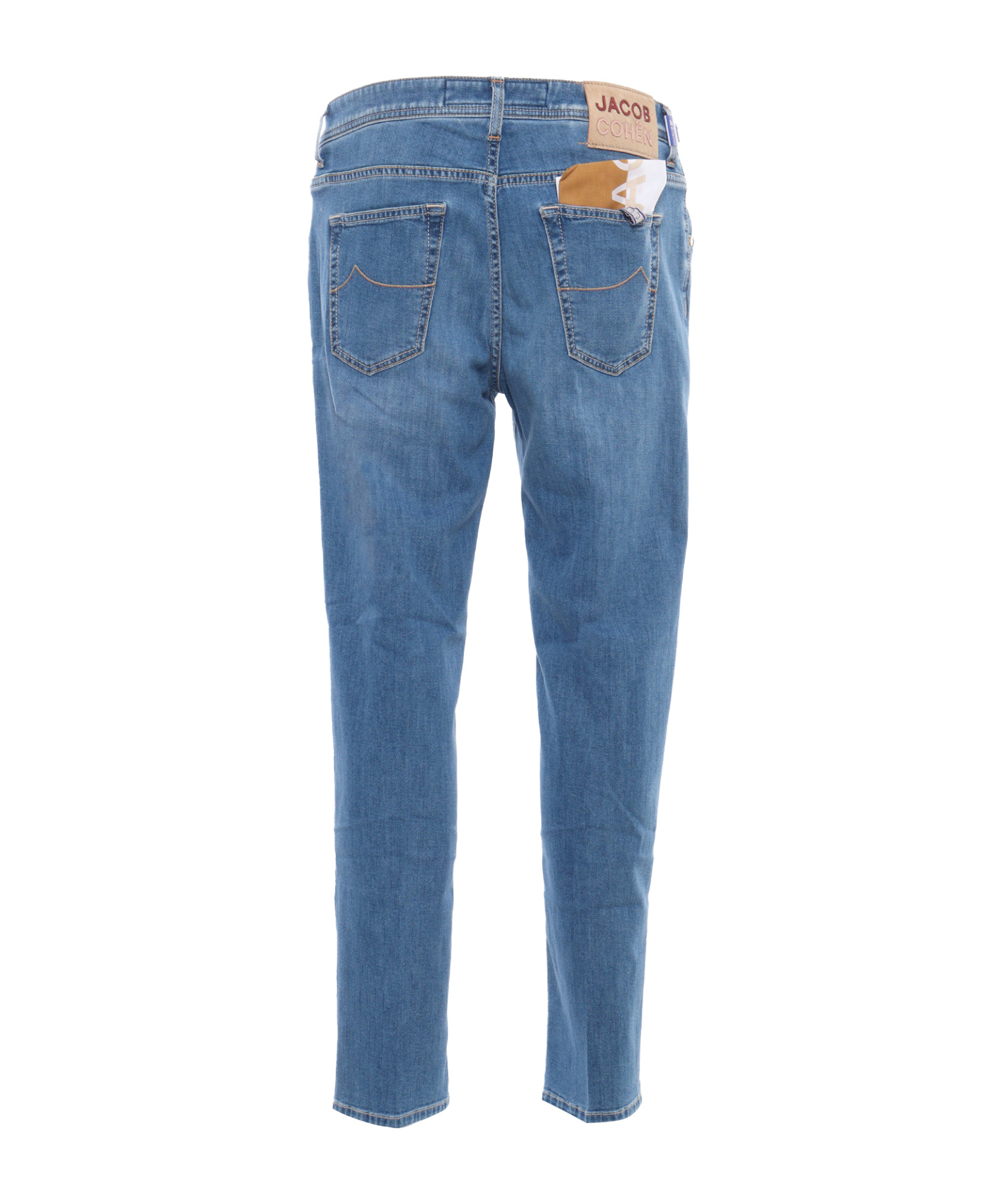 Shop Jacob Cohen Scott Cropped Jeans In Blue