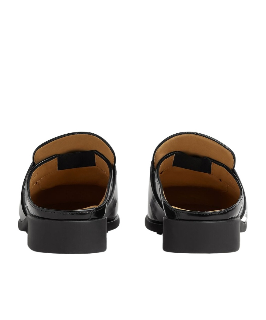 Bottega Veneta Rounded Toe Black Mules With Decorative Element In Black