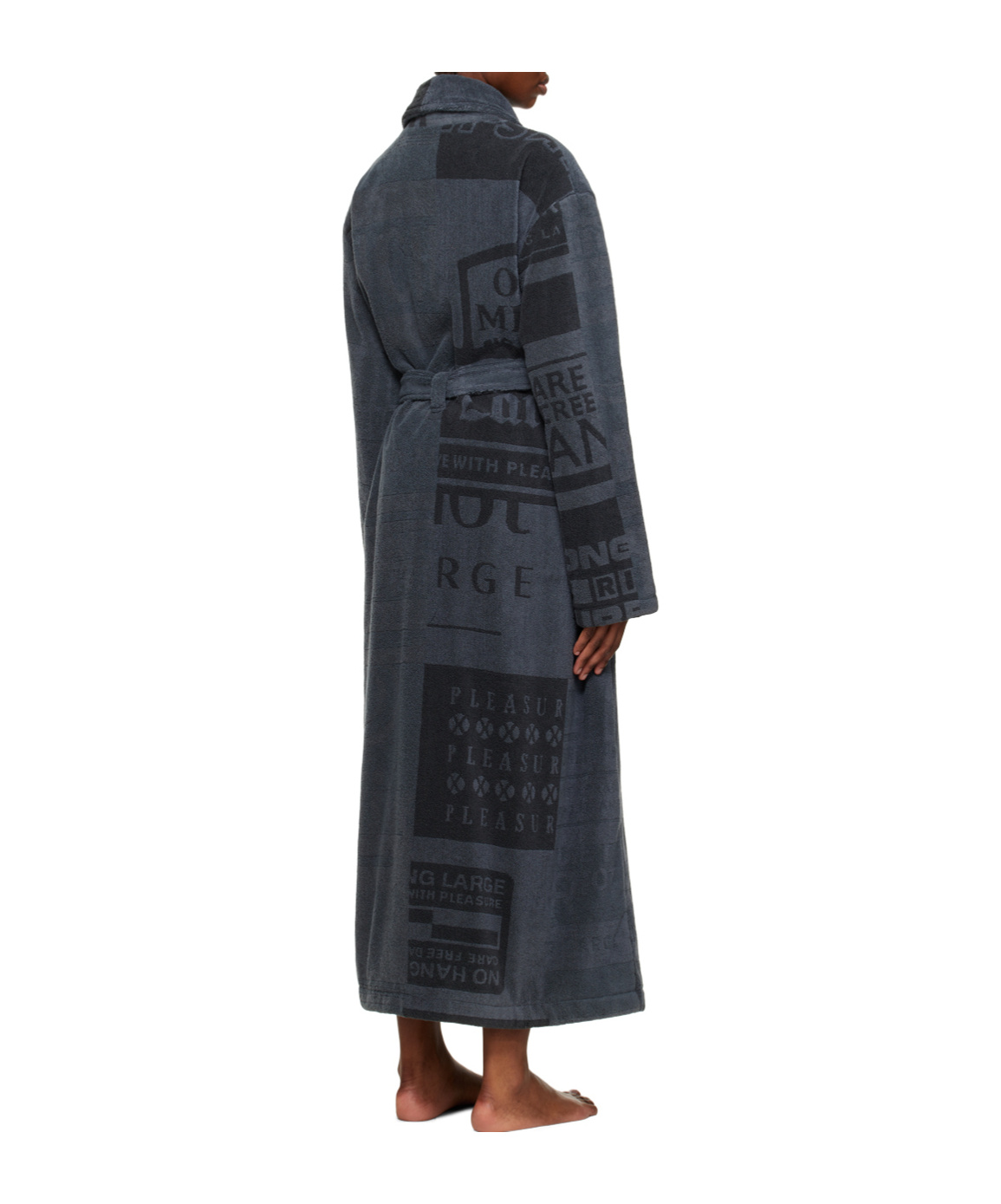 Martine Rose Gray Tommy Jeans Edition Jacquard Toweled Coat In Black
