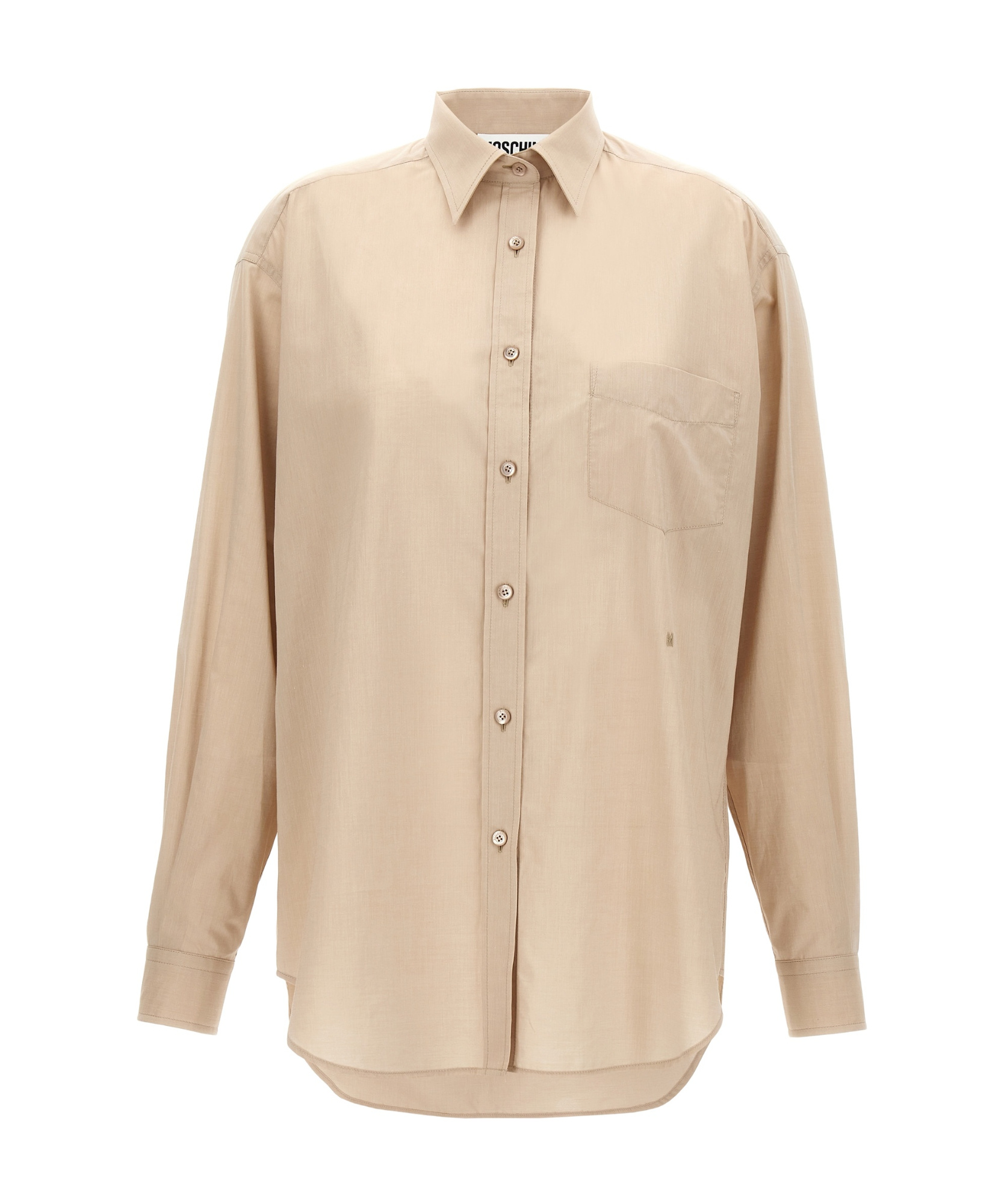 Moschino Slightly Loose-fitting Cotton Shirt With Patch Pocket