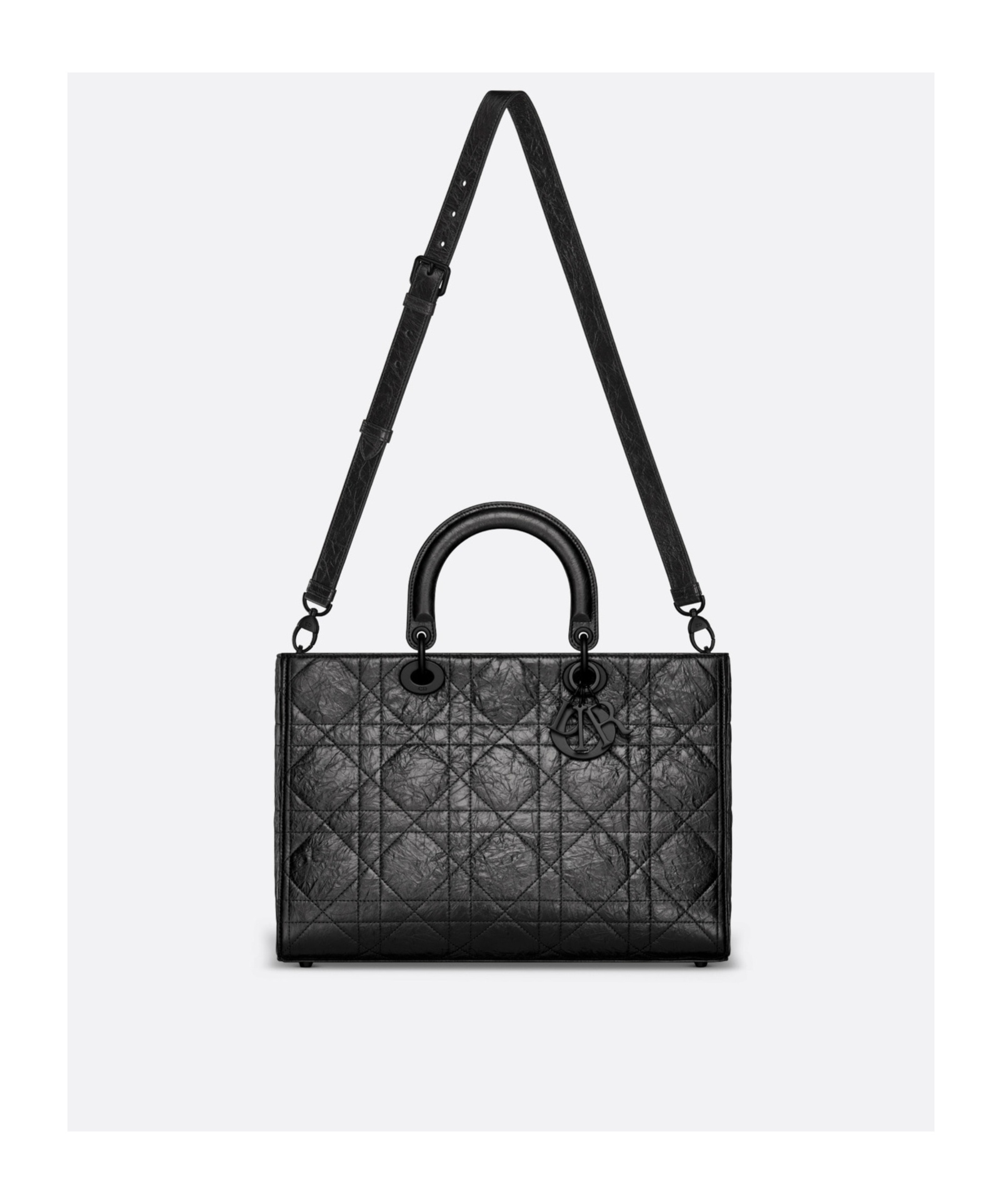 Dior Double Handle Shoulder Bag In Black