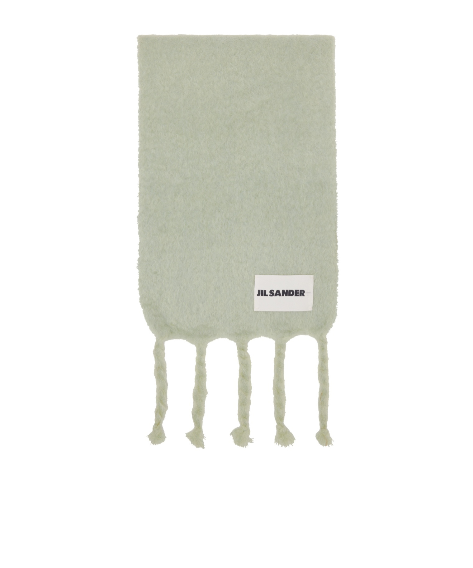 Jil Sander Green Plain Scarf In Gray