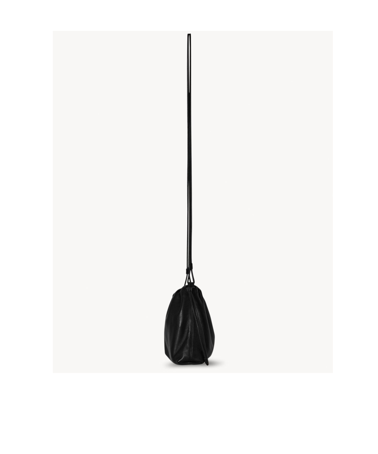 The Row Angy Drawstring Small Crossbody Bag In Black