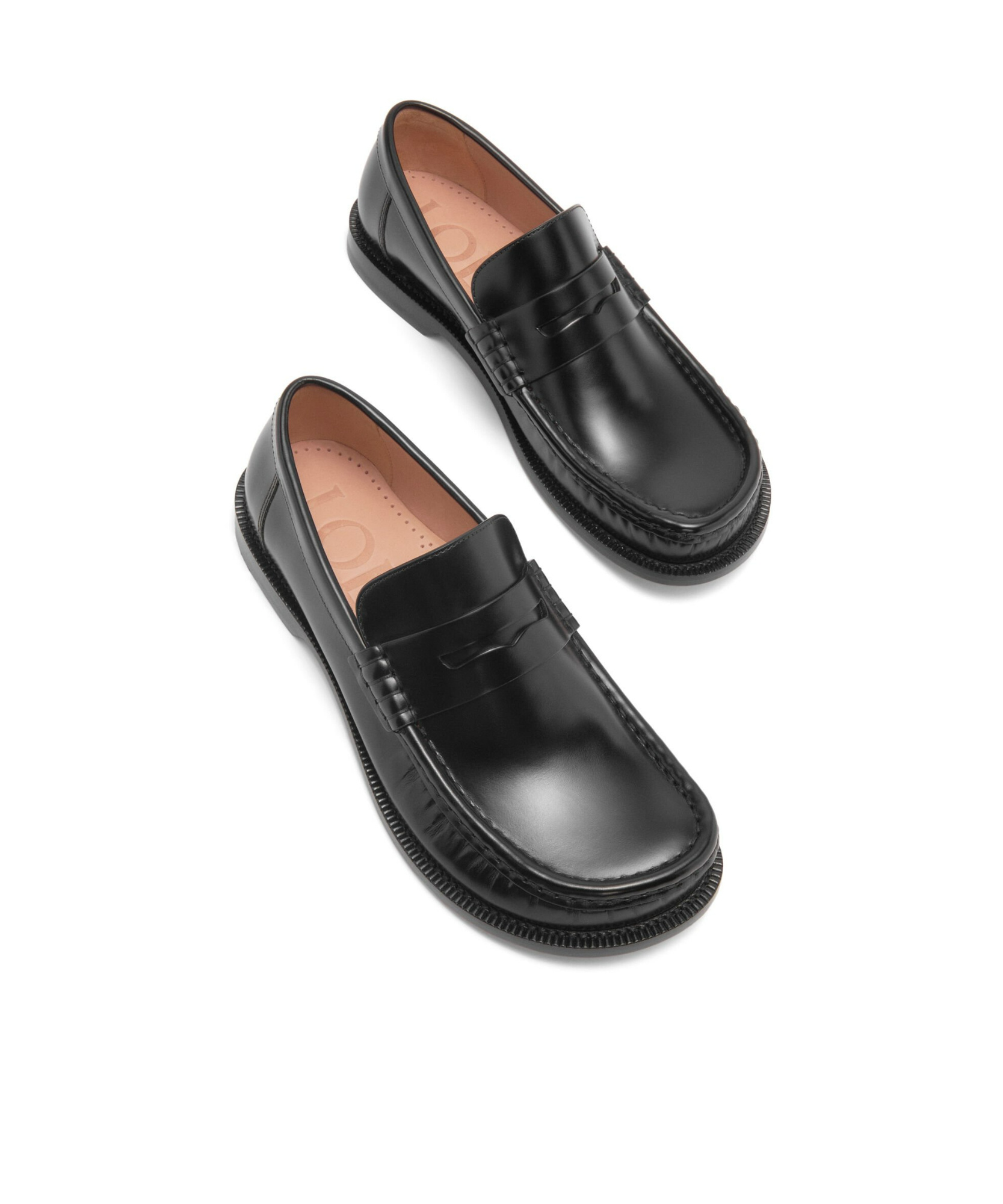 Loewe Campo Collapsible-heel Croc-effect Leather Loafers In Black