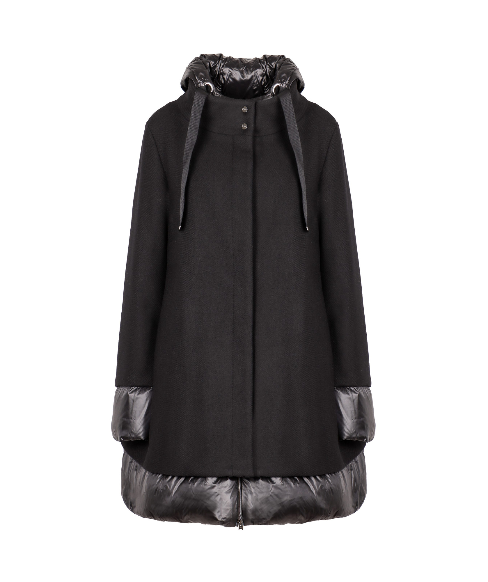 Herno A-line Lightweight Coat In Black