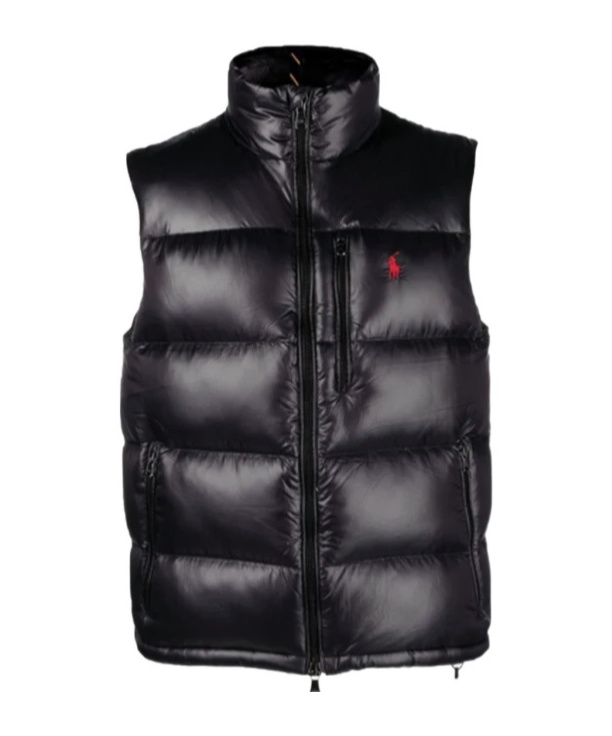 Polo Ralph Lauren Zipped Sleeveless Gilet In Black