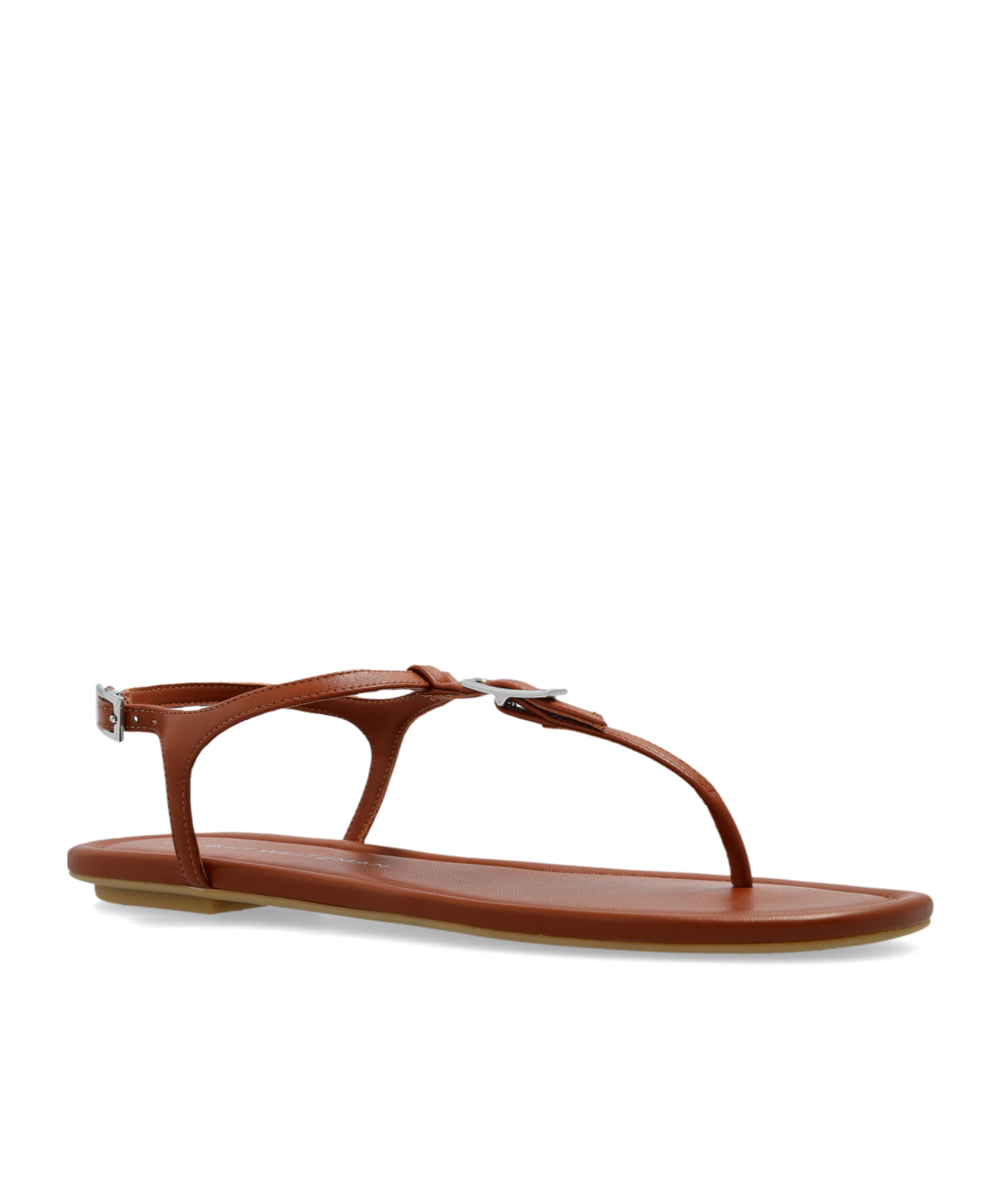 Shop Stuart Weitzman T-belt Sandals In Brown
