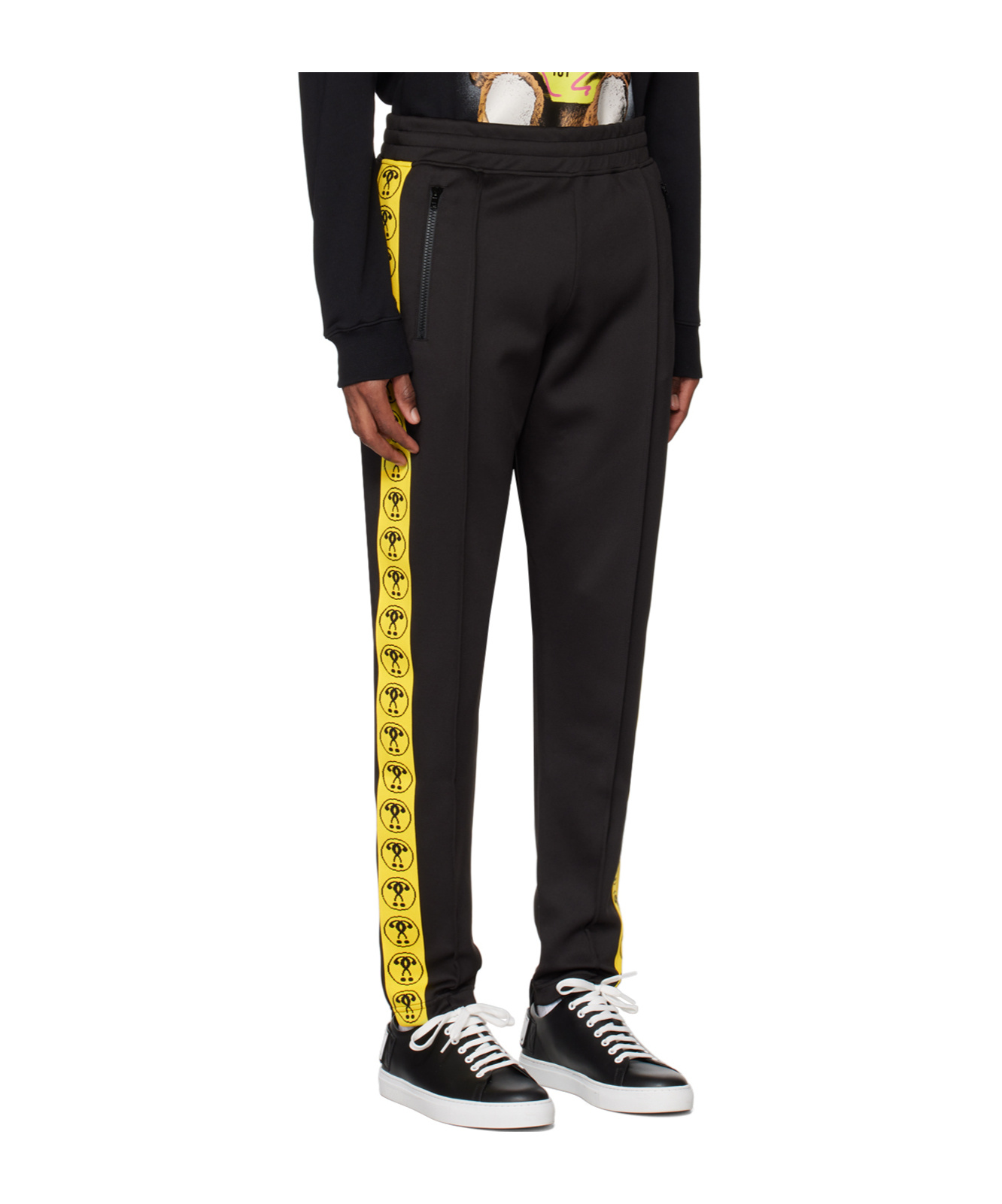 Moschino Printed Pattern Sweatpants In Black