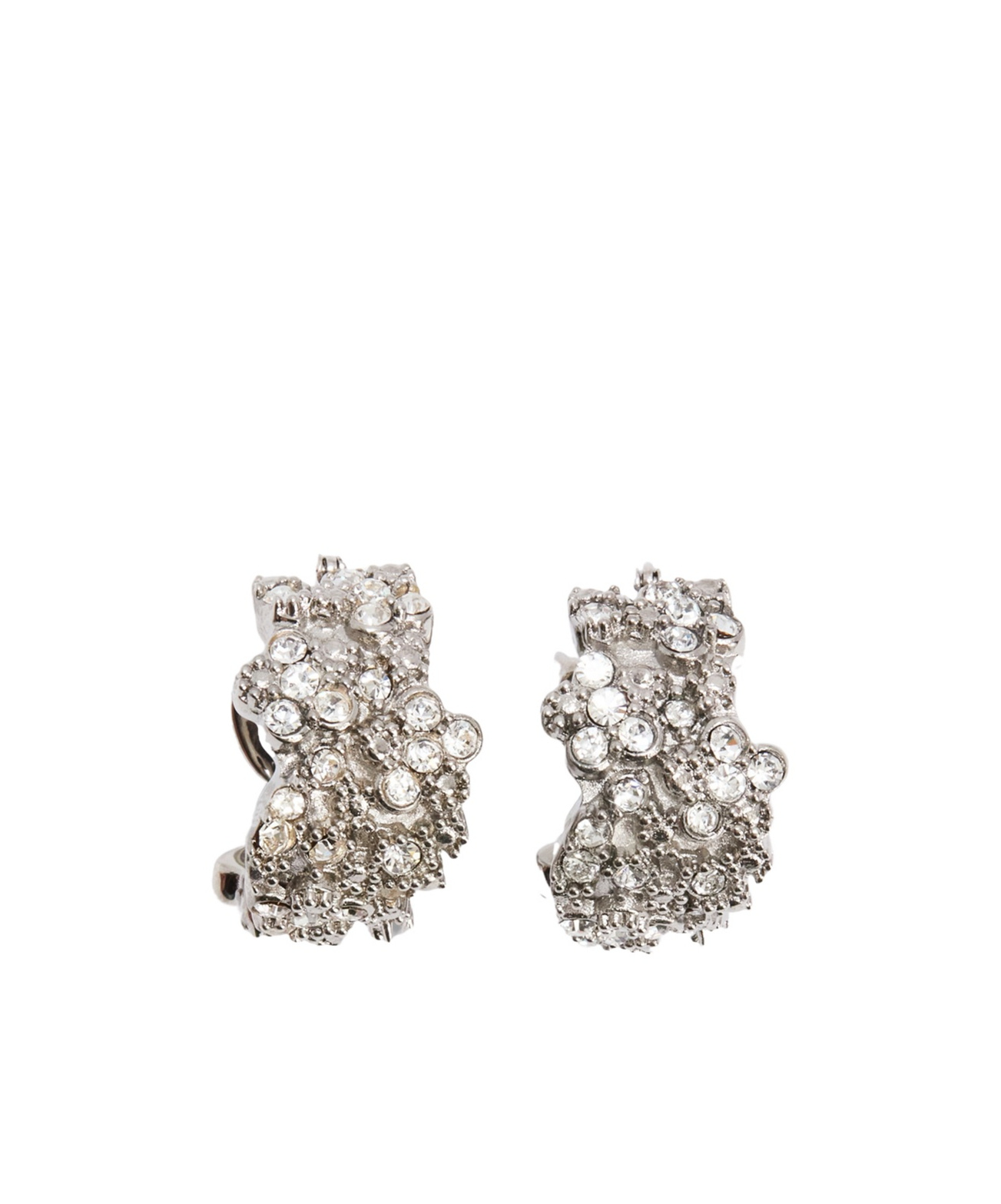 Jil Sander Zircon-embellished Hoop Earrings In Multi