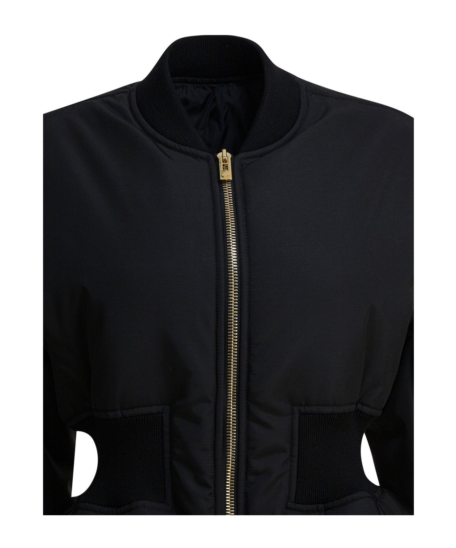 Alaïa Zipped Bomber Jacket In Black