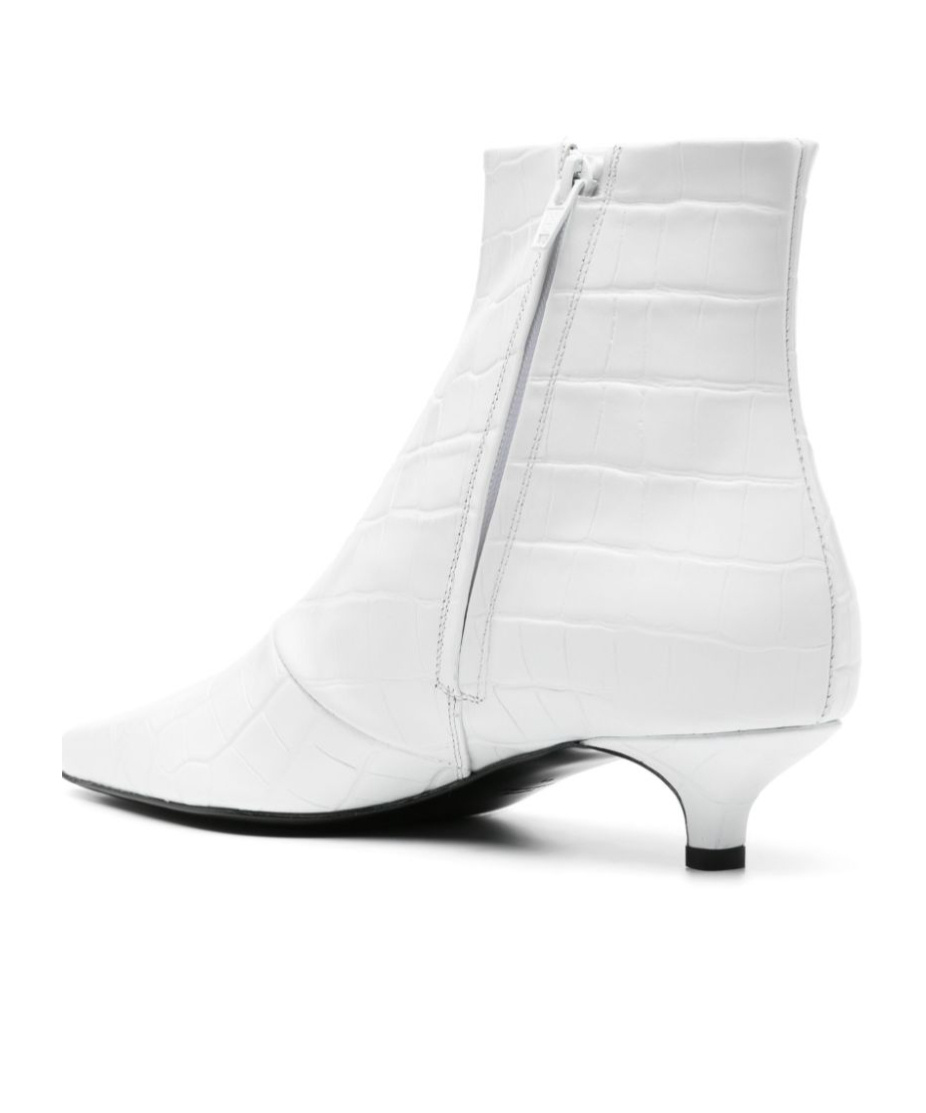 Totême Toteme Leather Boots In White