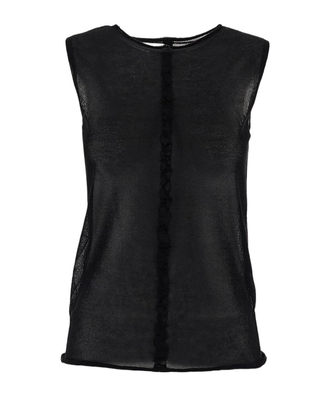Uma Wang Transparent Sleeveless Top In Black