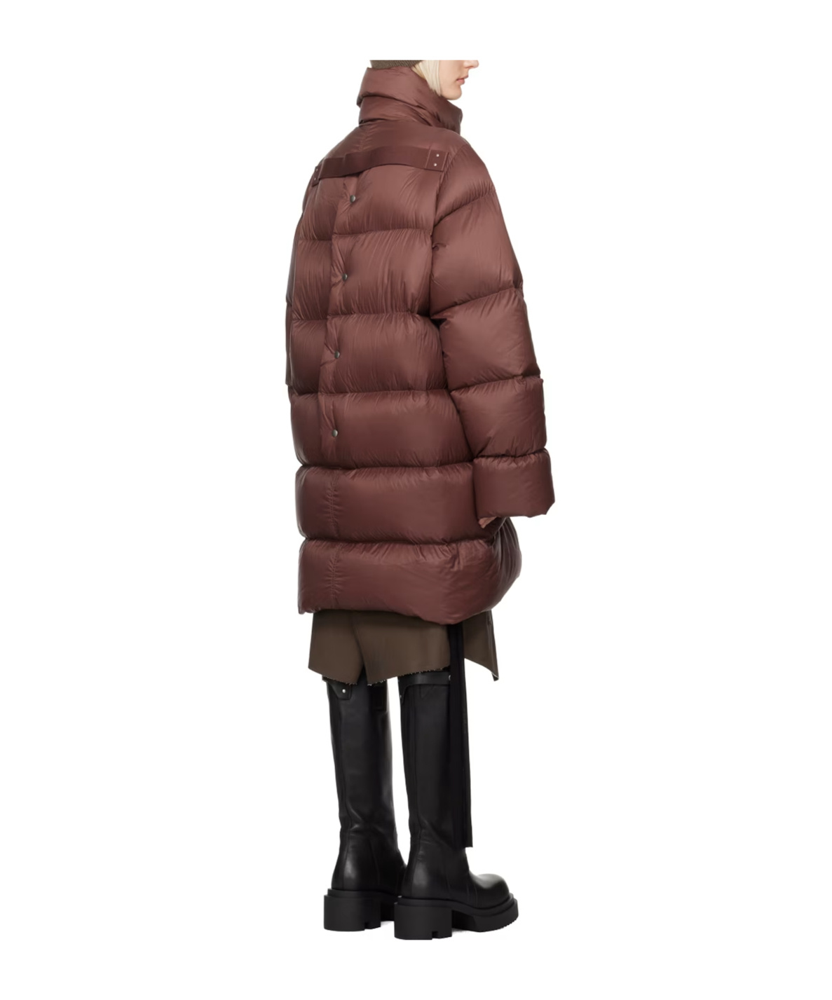 Rick Owens Turtle Quilted Down Jacket In Red