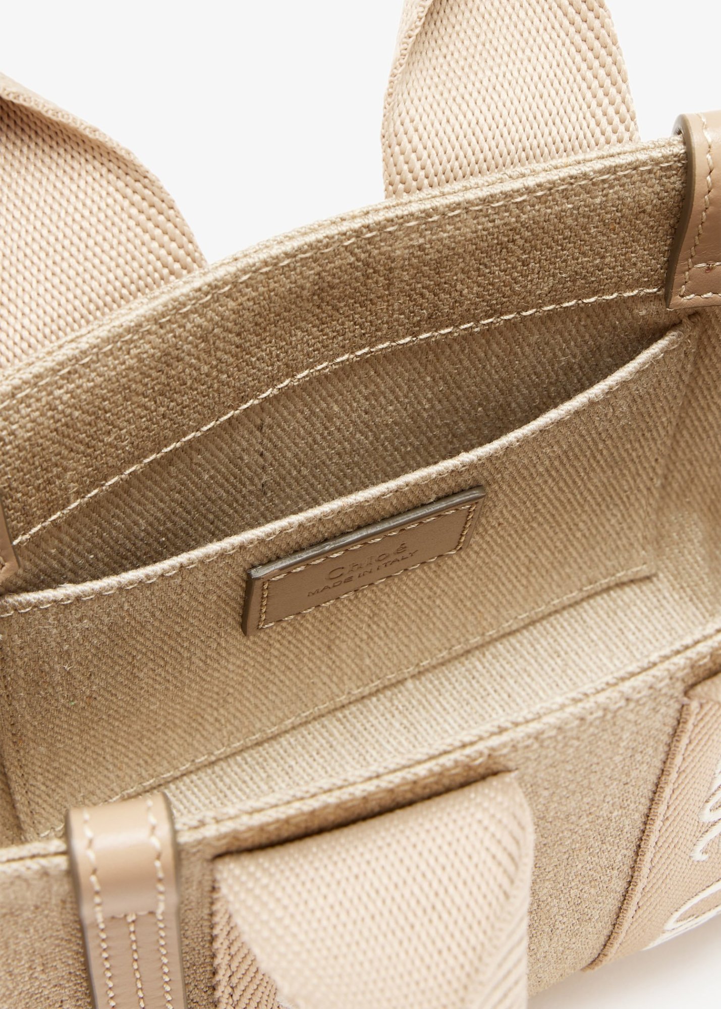 Chloé Tapestry Blue Leather Bracelet Handbag In Nude