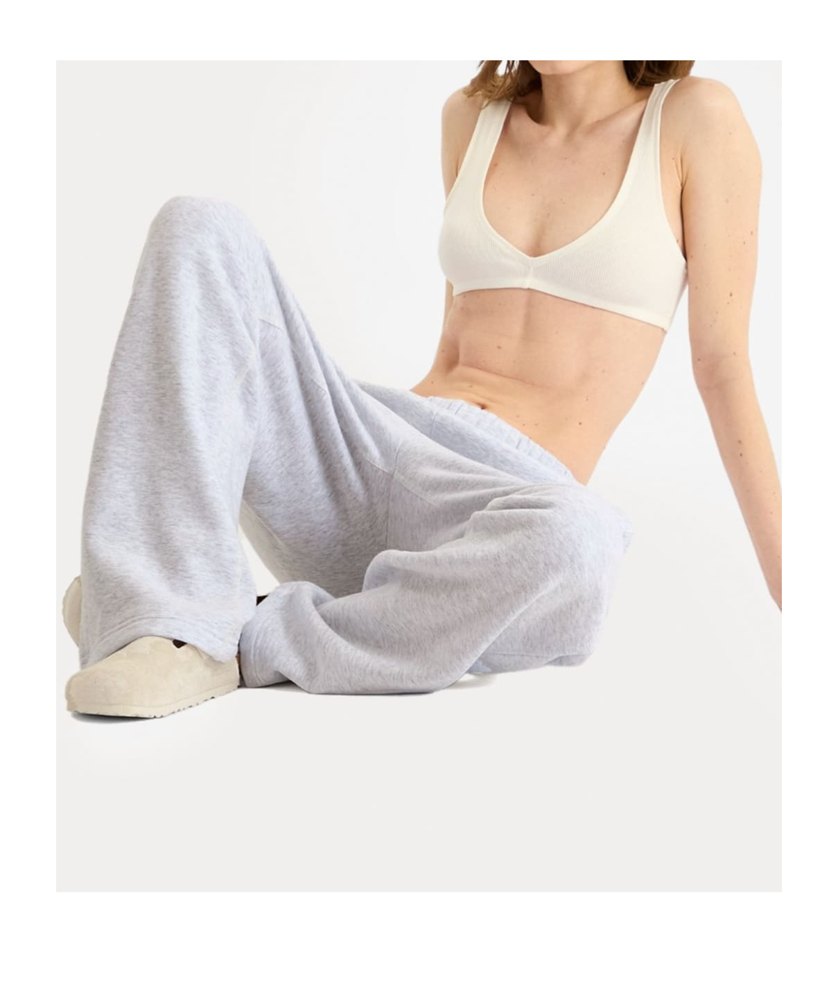 Skims Elastic Waist Sweatpants In Light Heather Gray